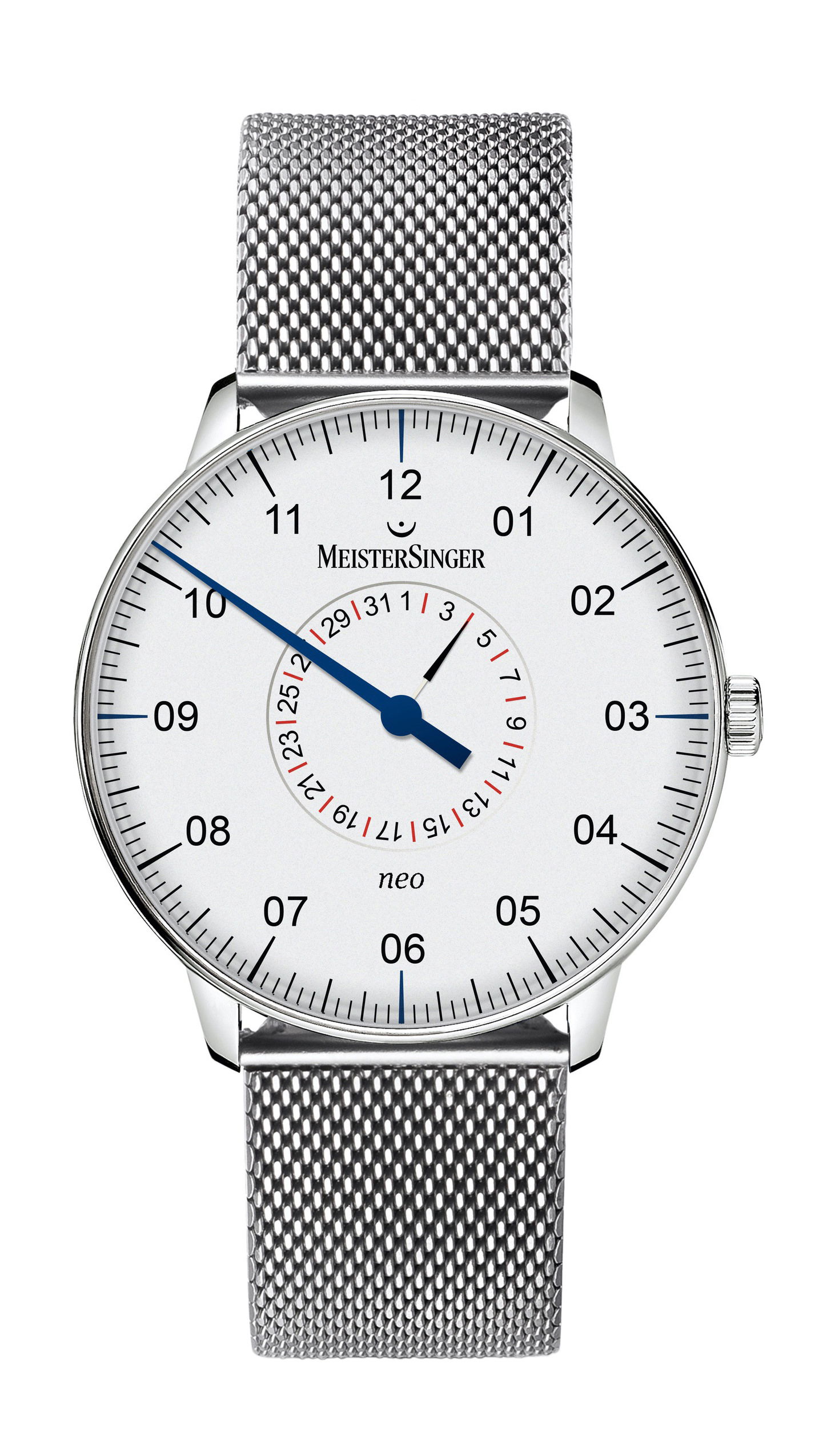 MeisterSinger Neo Pointer Date luxury timepiece - detailed view