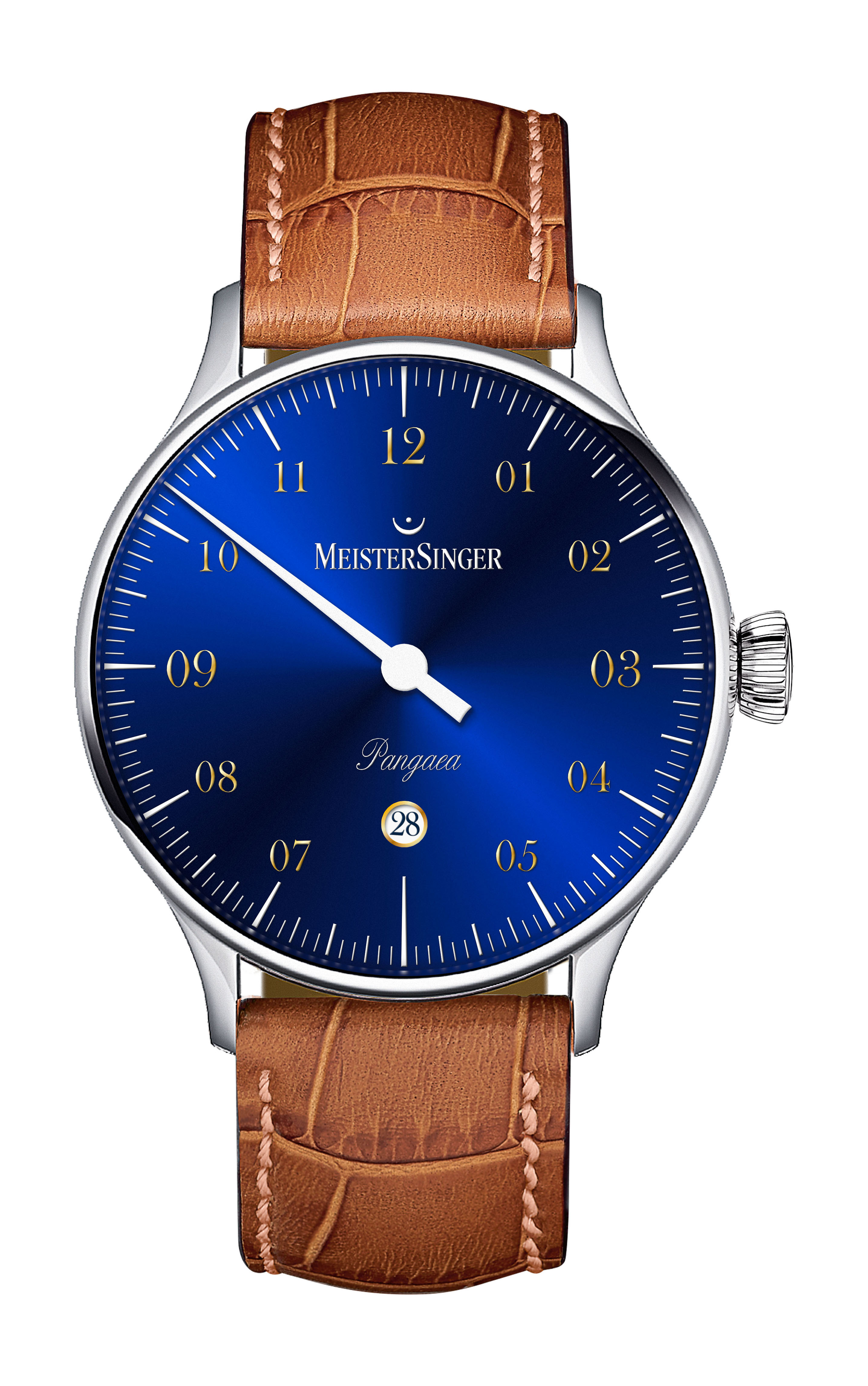 MeisterSinger Pangaea Date luxury timepiece - detailed view