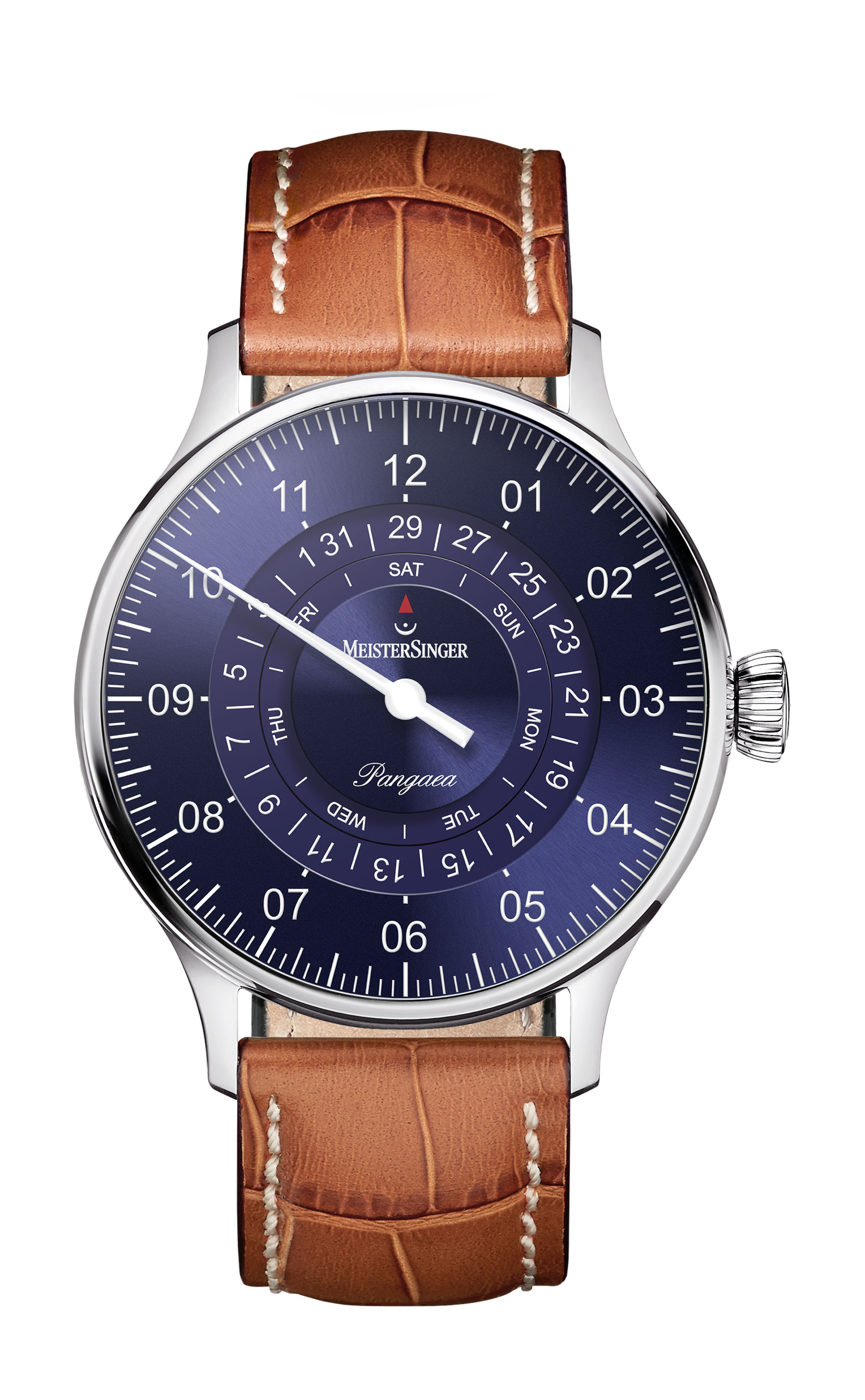MeisterSinger Pangaea Day Date luxury timepiece - detailed view