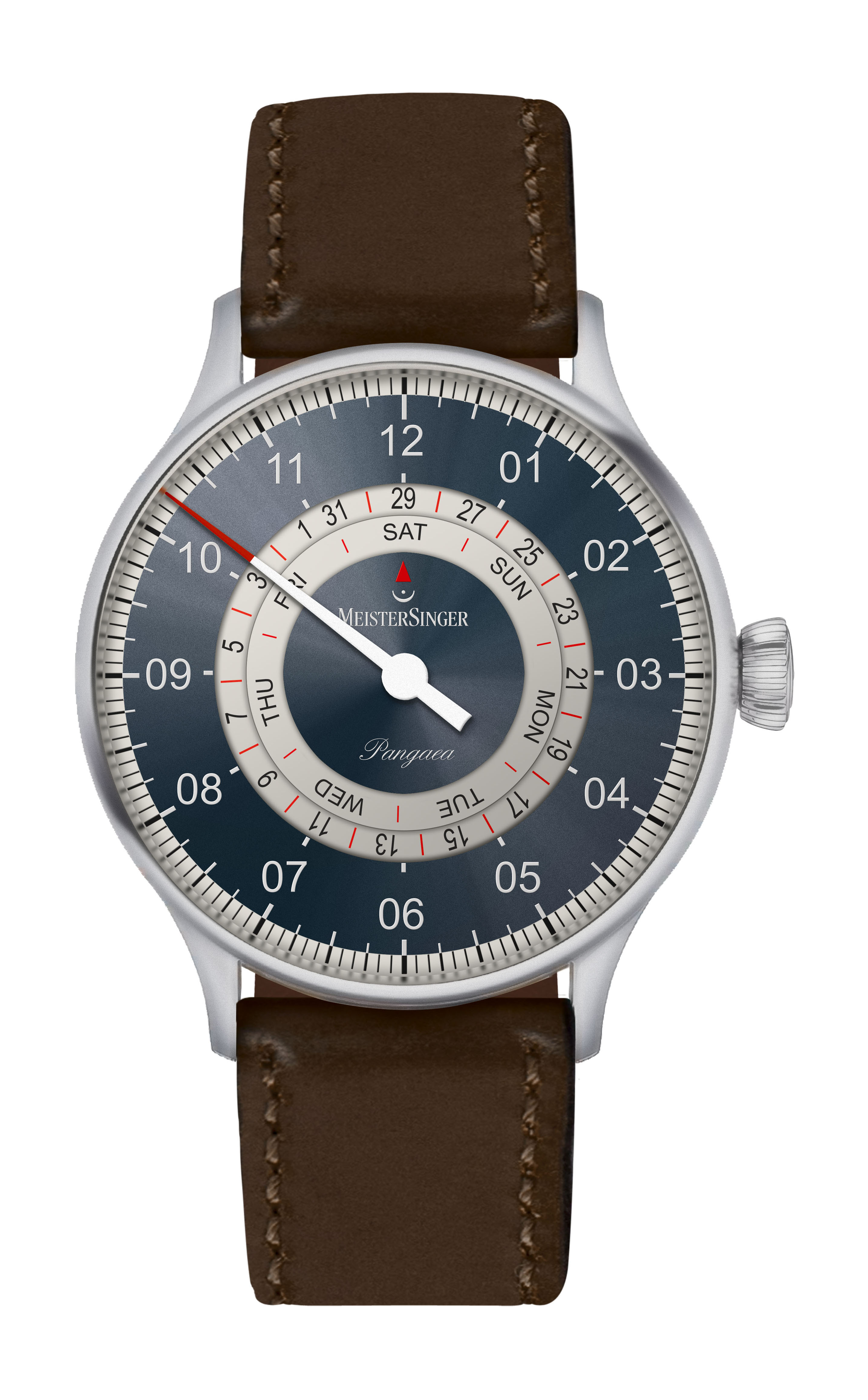 MeisterSinger Pangaea Day Date luxury timepiece - detailed view