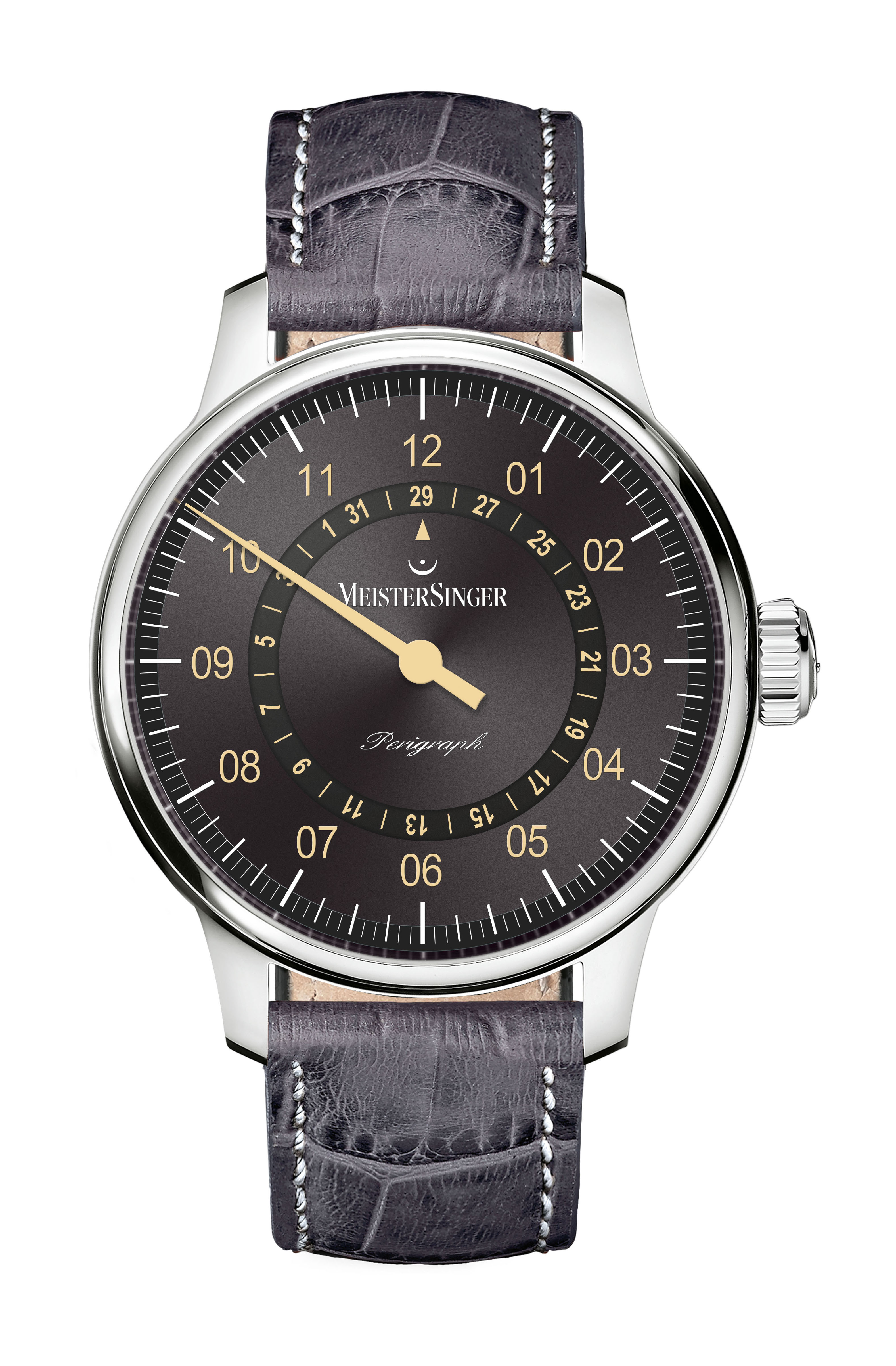 MeisterSinger Perigraph luxury timepiece - detailed view