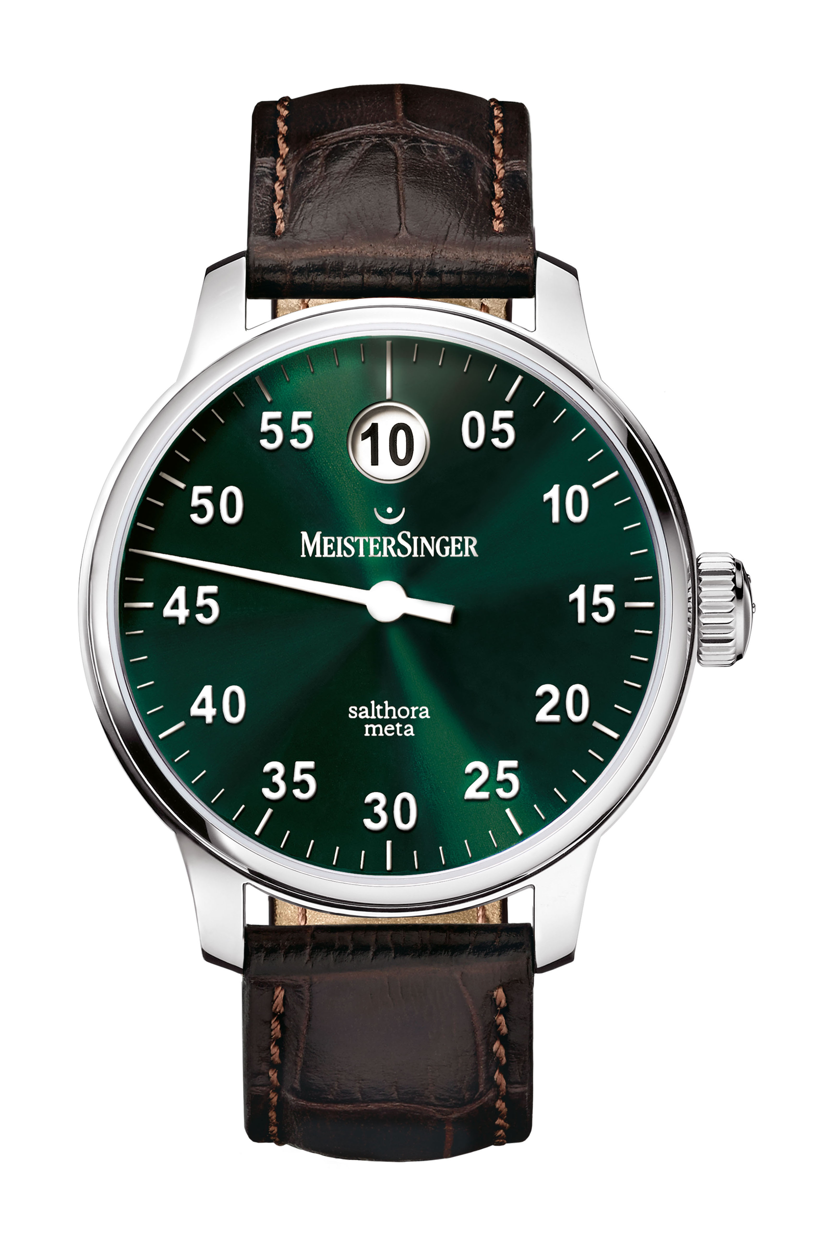 MeisterSinger Salthora Meta luxury timepiece - detailed view