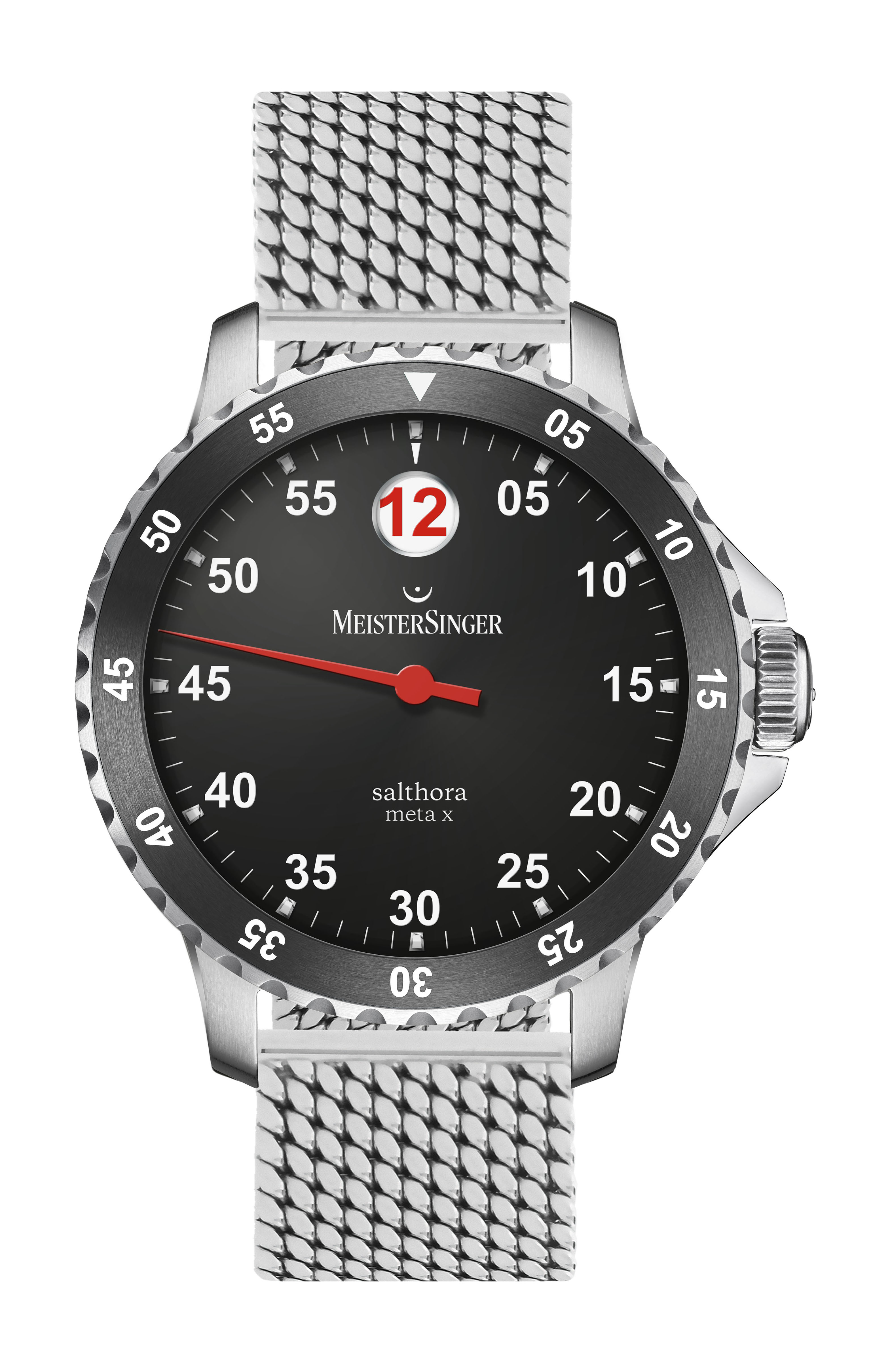 MeisterSinger Salthora Meta X luxury timepiece - detailed view