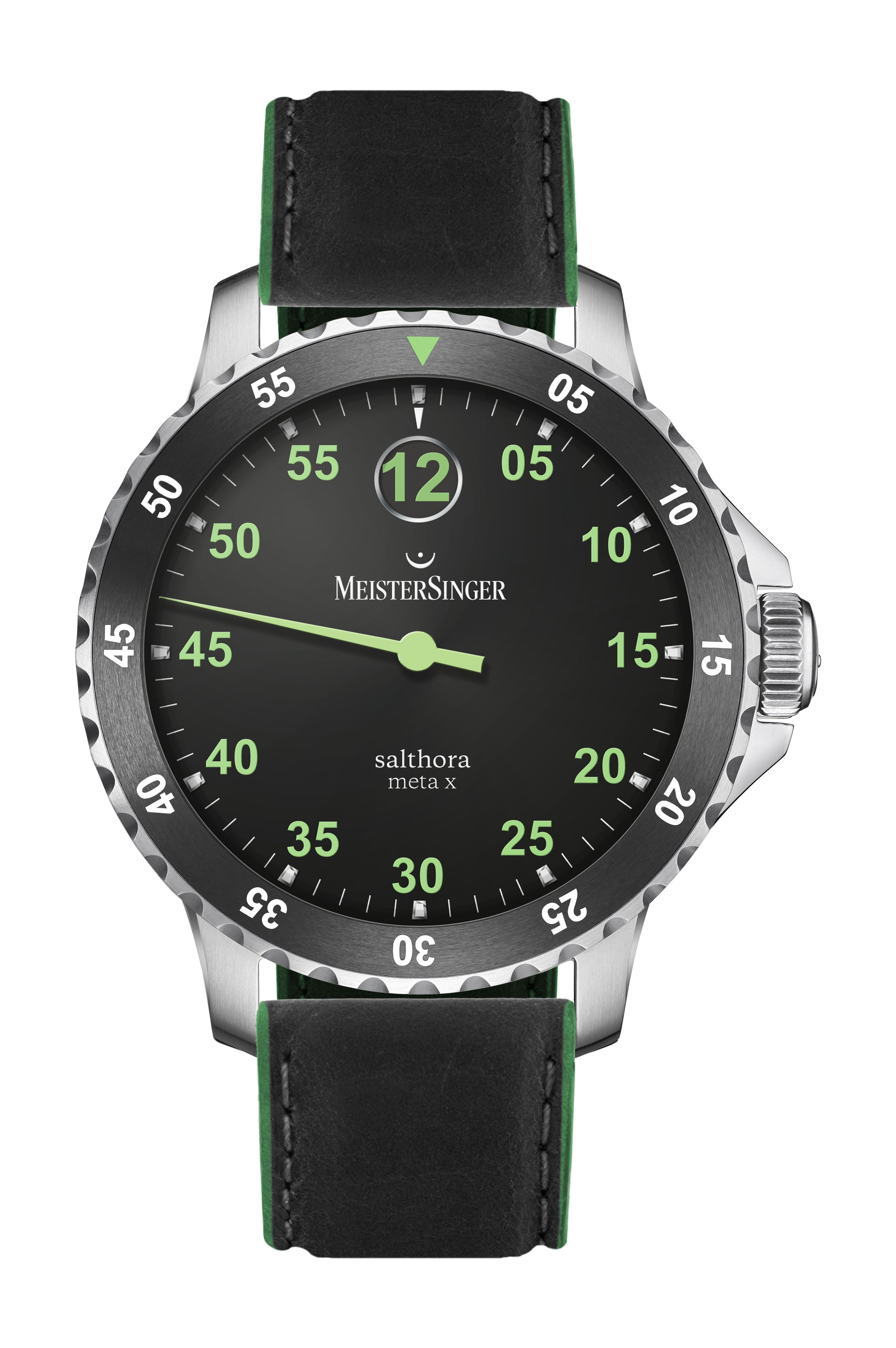 MeisterSinger Salthora Meta X luxury timepiece - detailed view