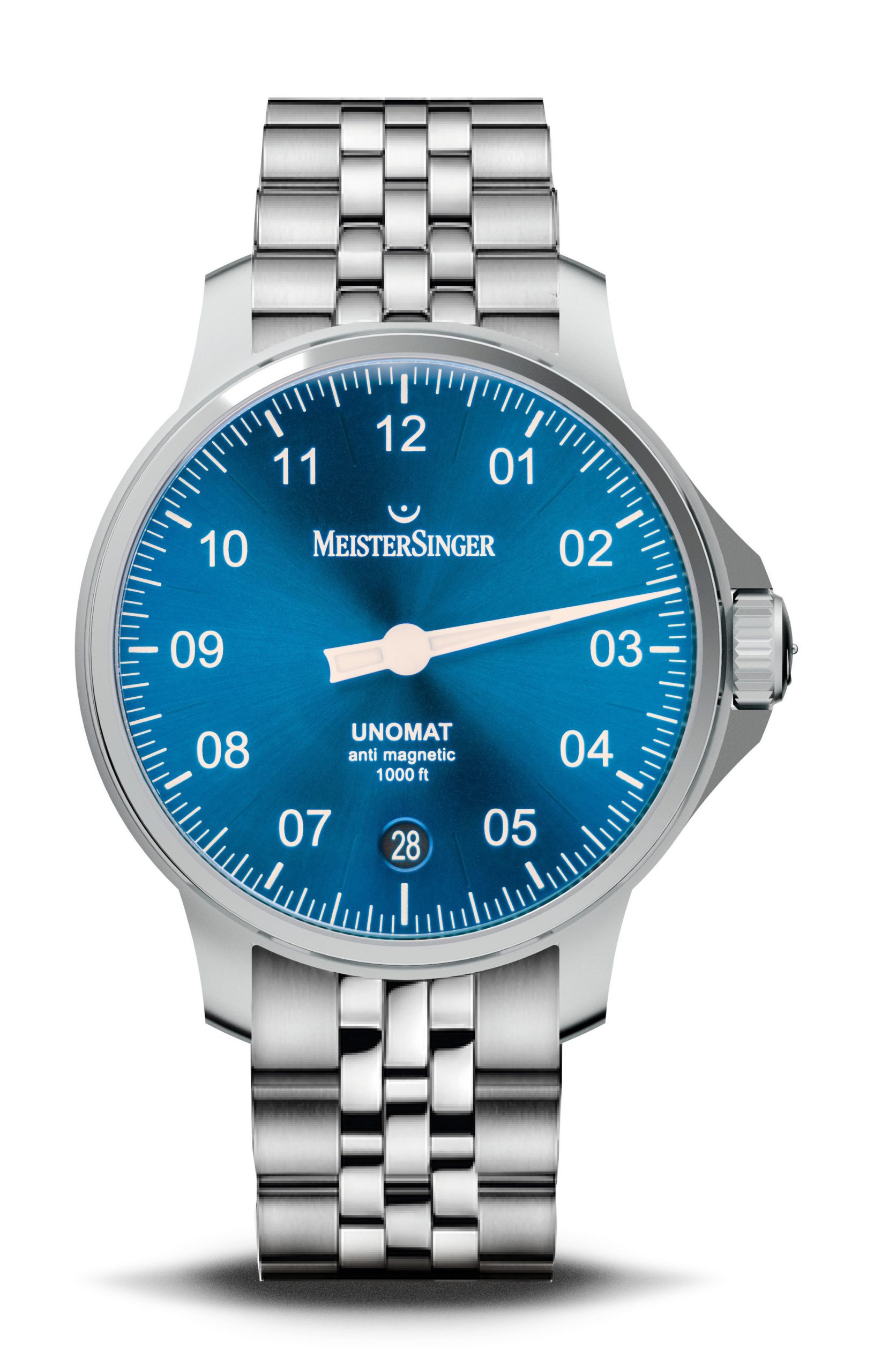 MeisterSinger Unomat luxury timepiece - detailed view