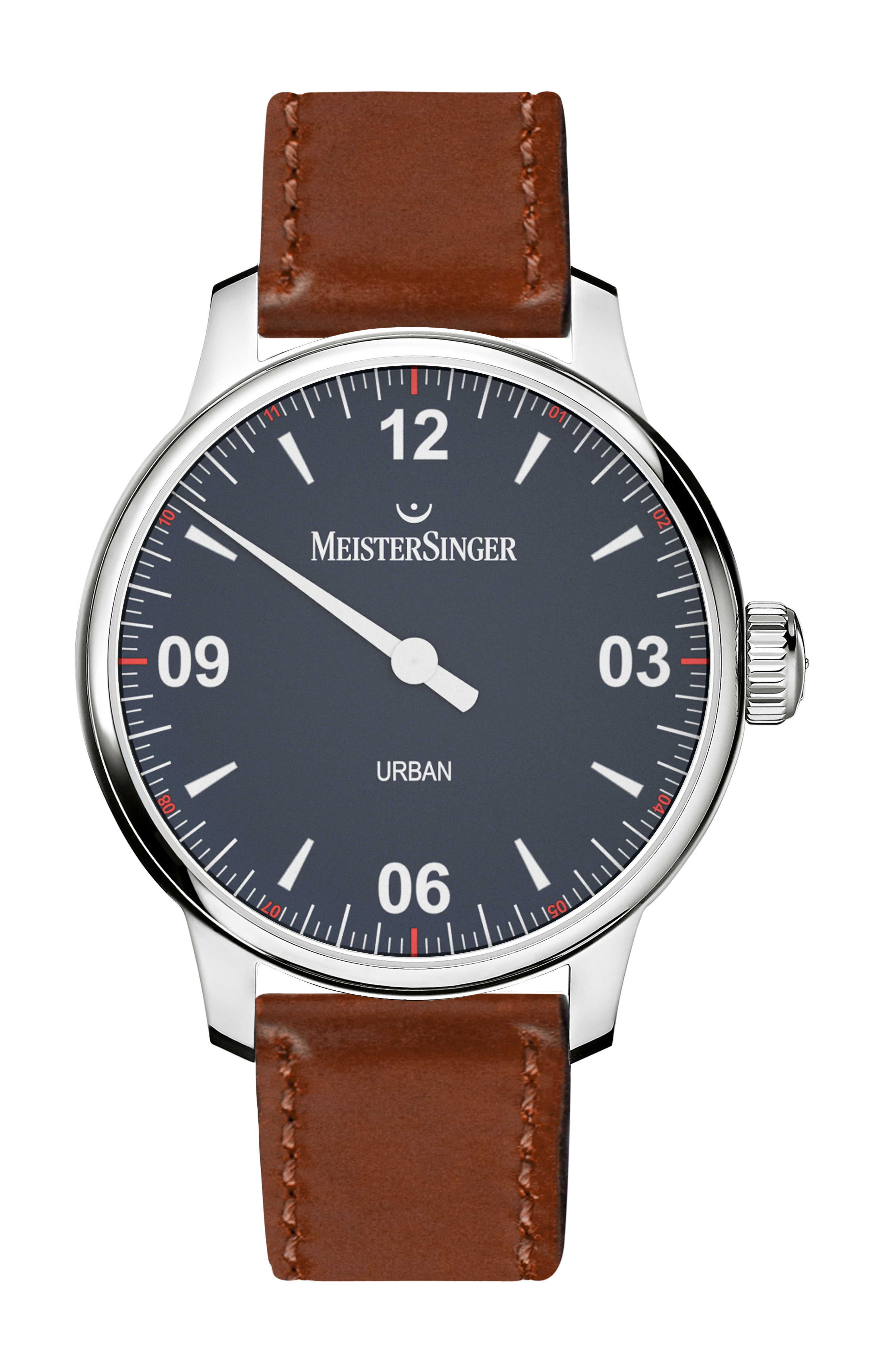 MeisterSinger Urban luxury timepiece - detailed view