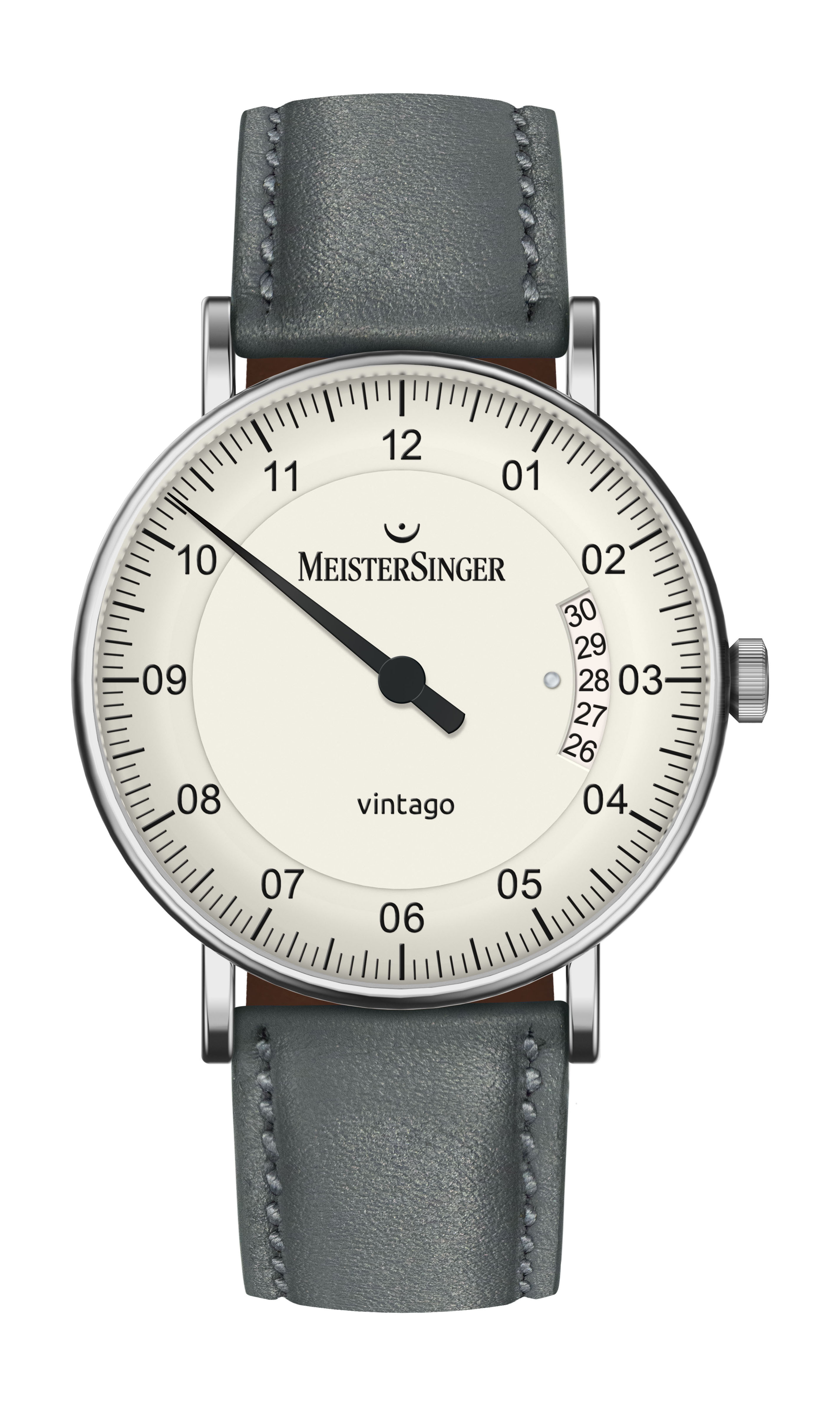 MeisterSinger Vintago luxury timepiece - detailed view