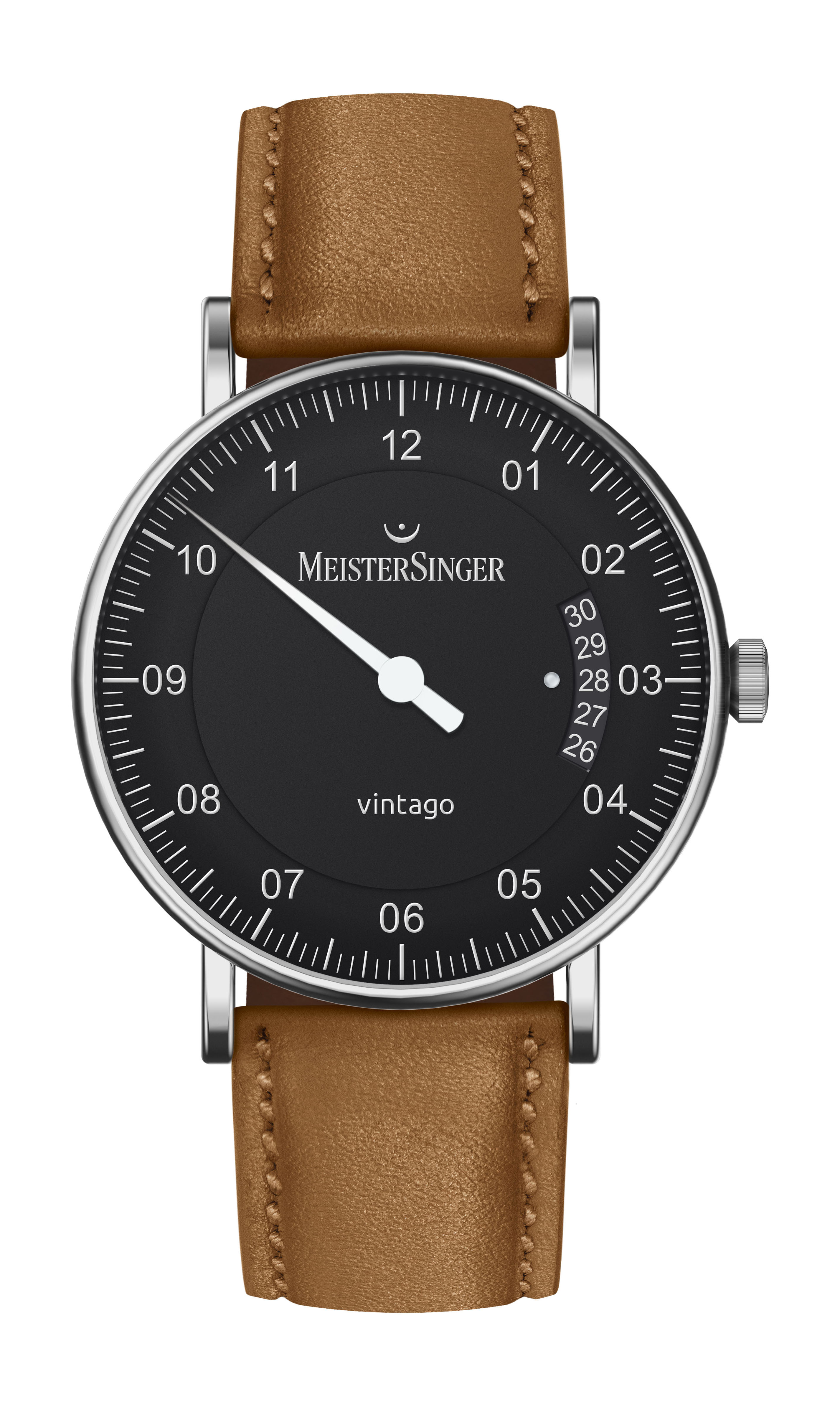 MeisterSinger Vintago luxury timepiece - detailed view