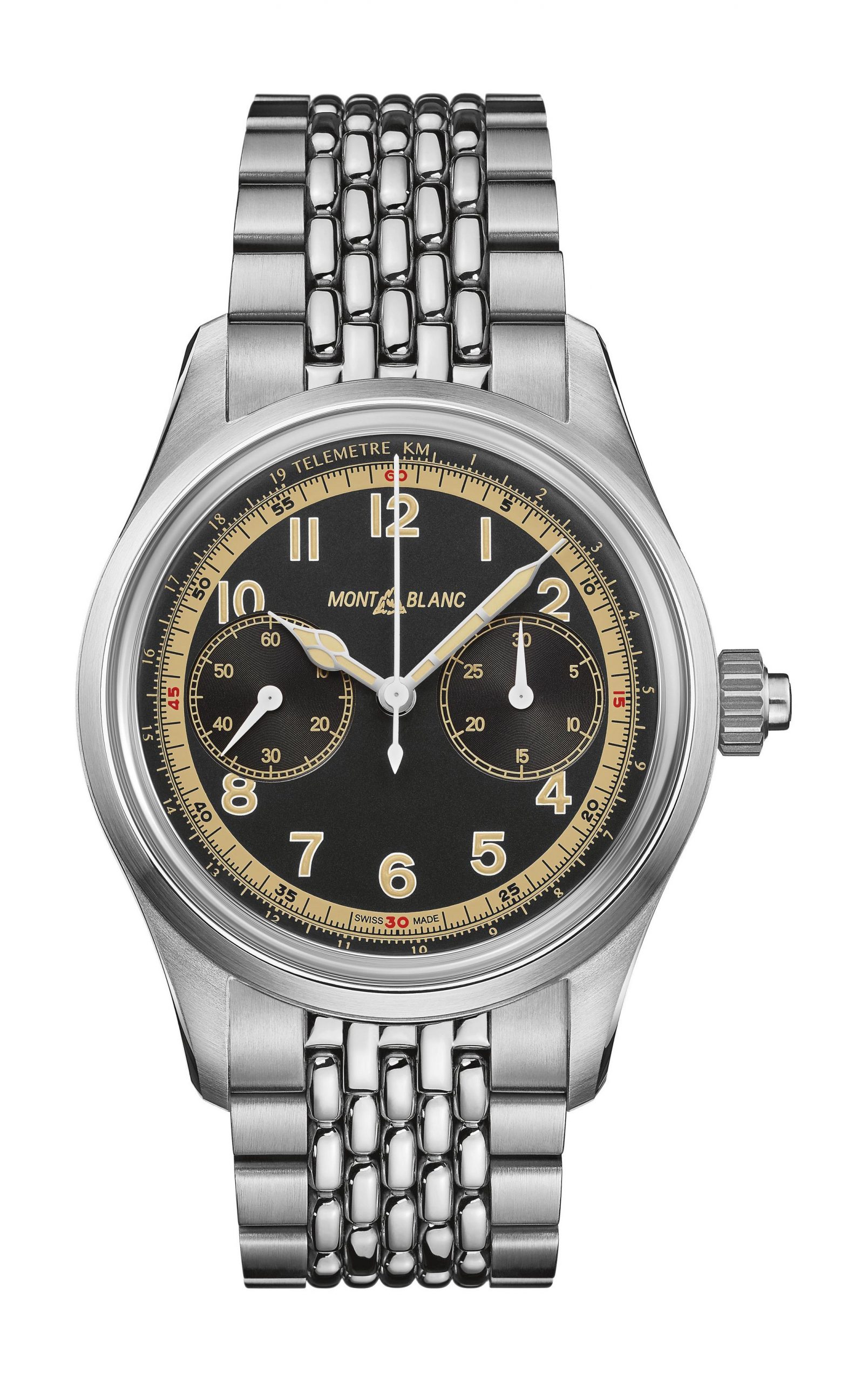 Montblanc 1858 Monopusher Chronograph luxury timepiece - detailed view