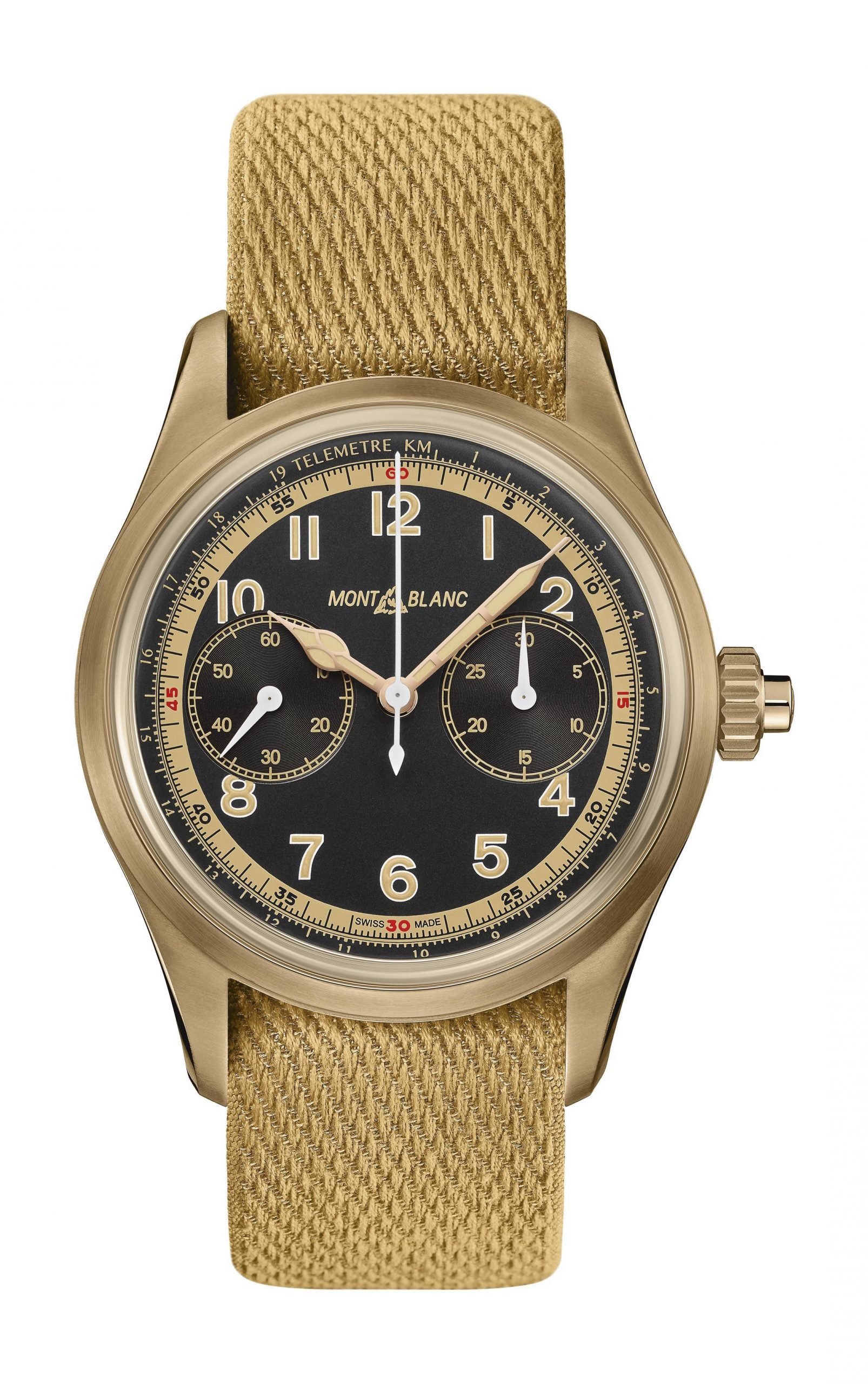 Montblanc 1858 Monopusher Chronograph luxury timepiece - detailed view