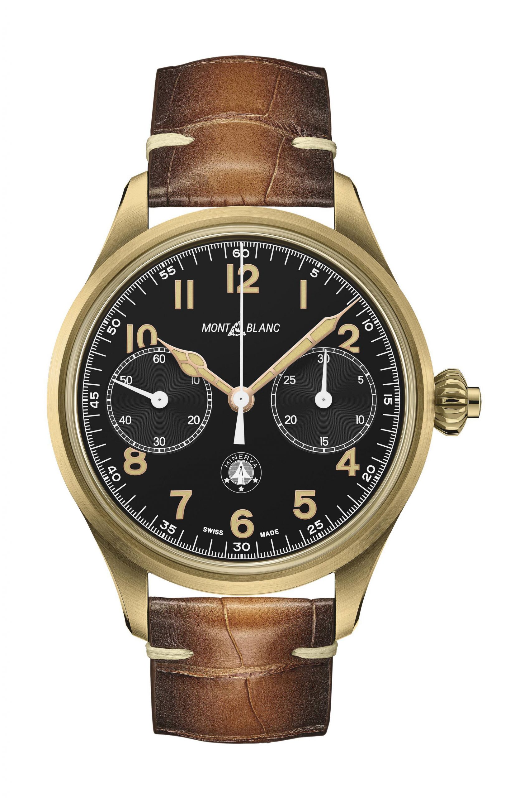 Montblanc 1858 Monopusher Chronograph Origins Limited Edition 100 luxury timepiece - detailed view