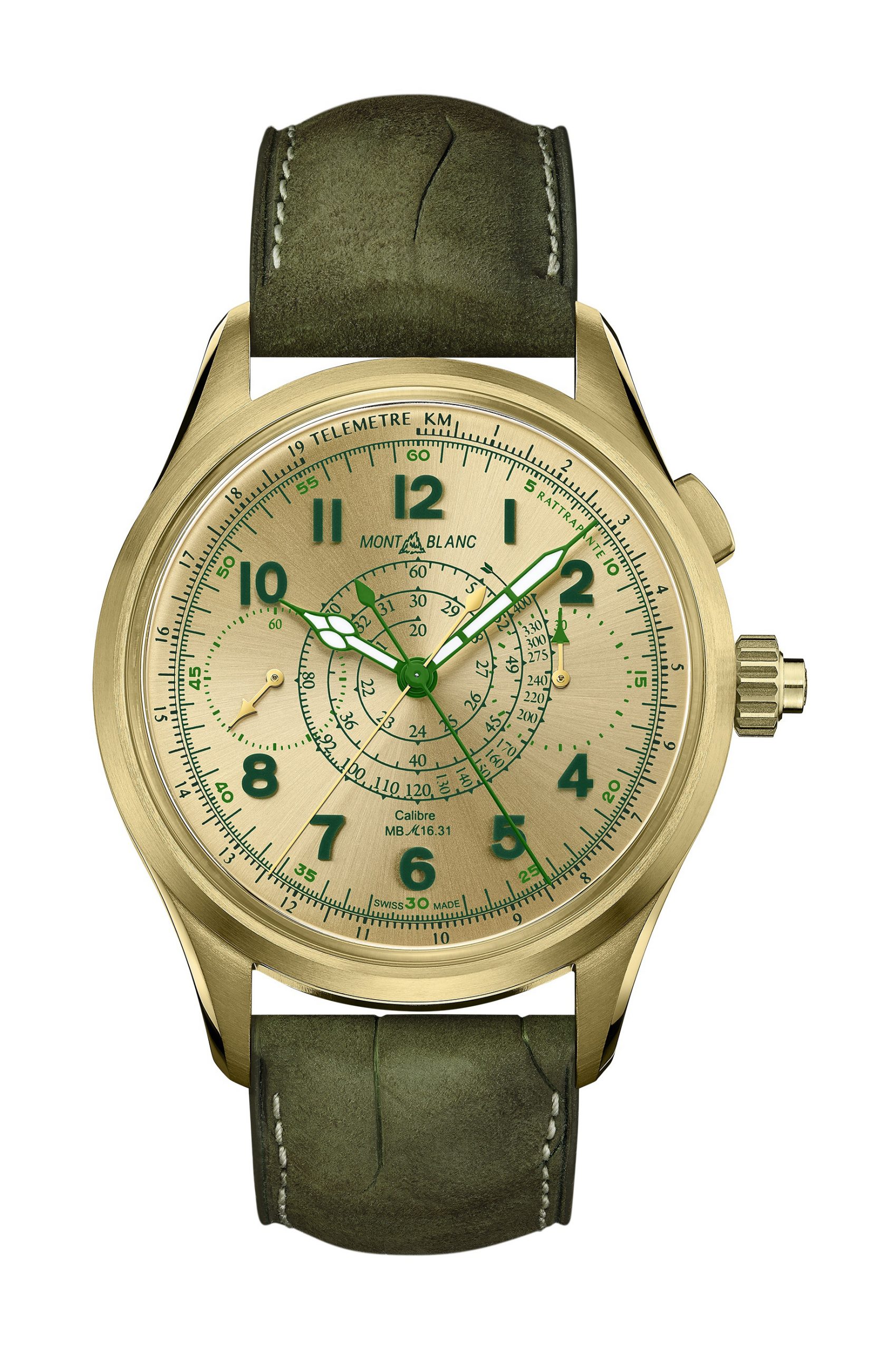 Montblanc 1858 Split Second Chronograph Limited Edition 18 luxury timepiece - detailed view