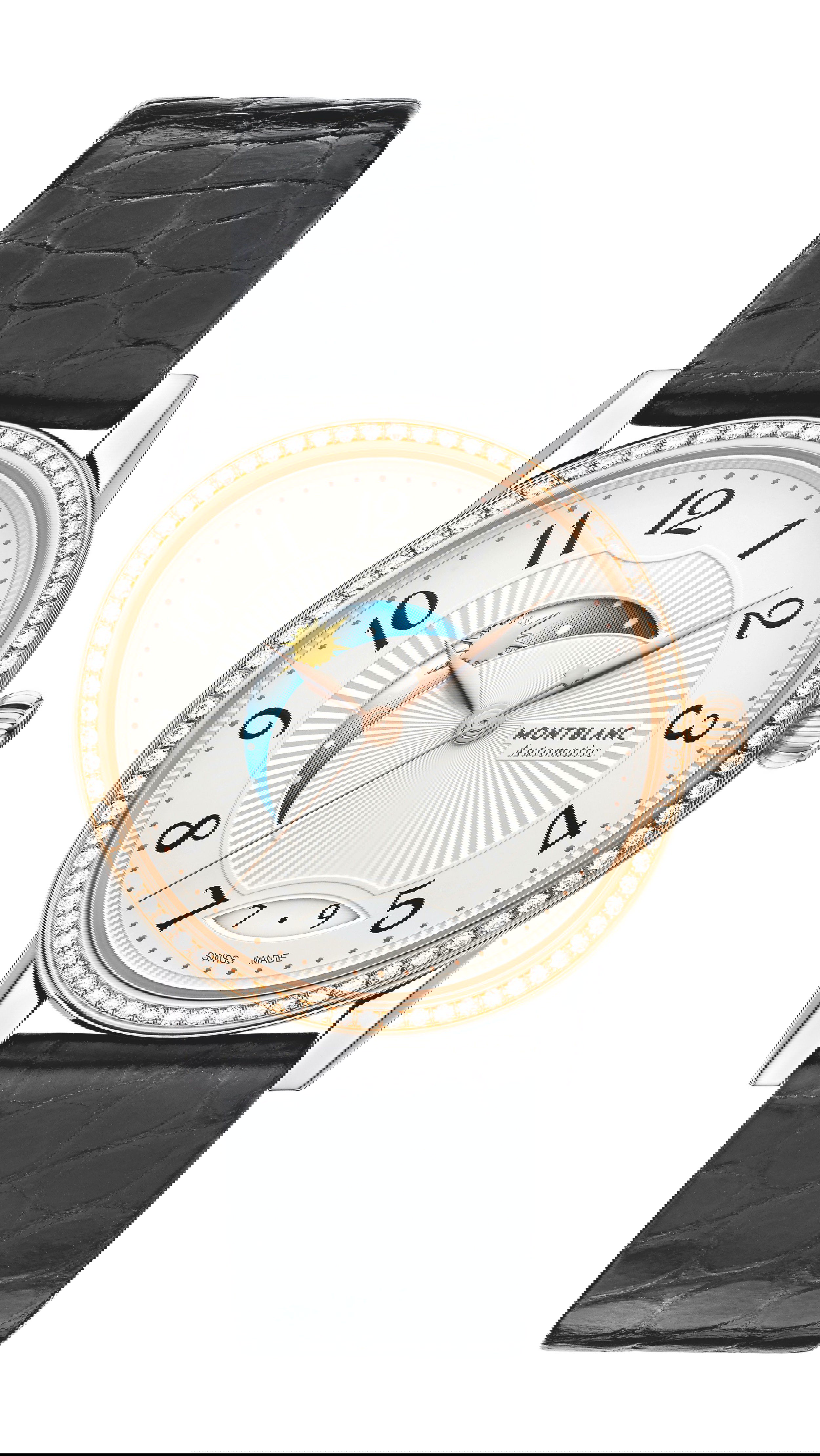 Montblanc Bohème Day & Night 34 mm luxury timepiece - detailed view