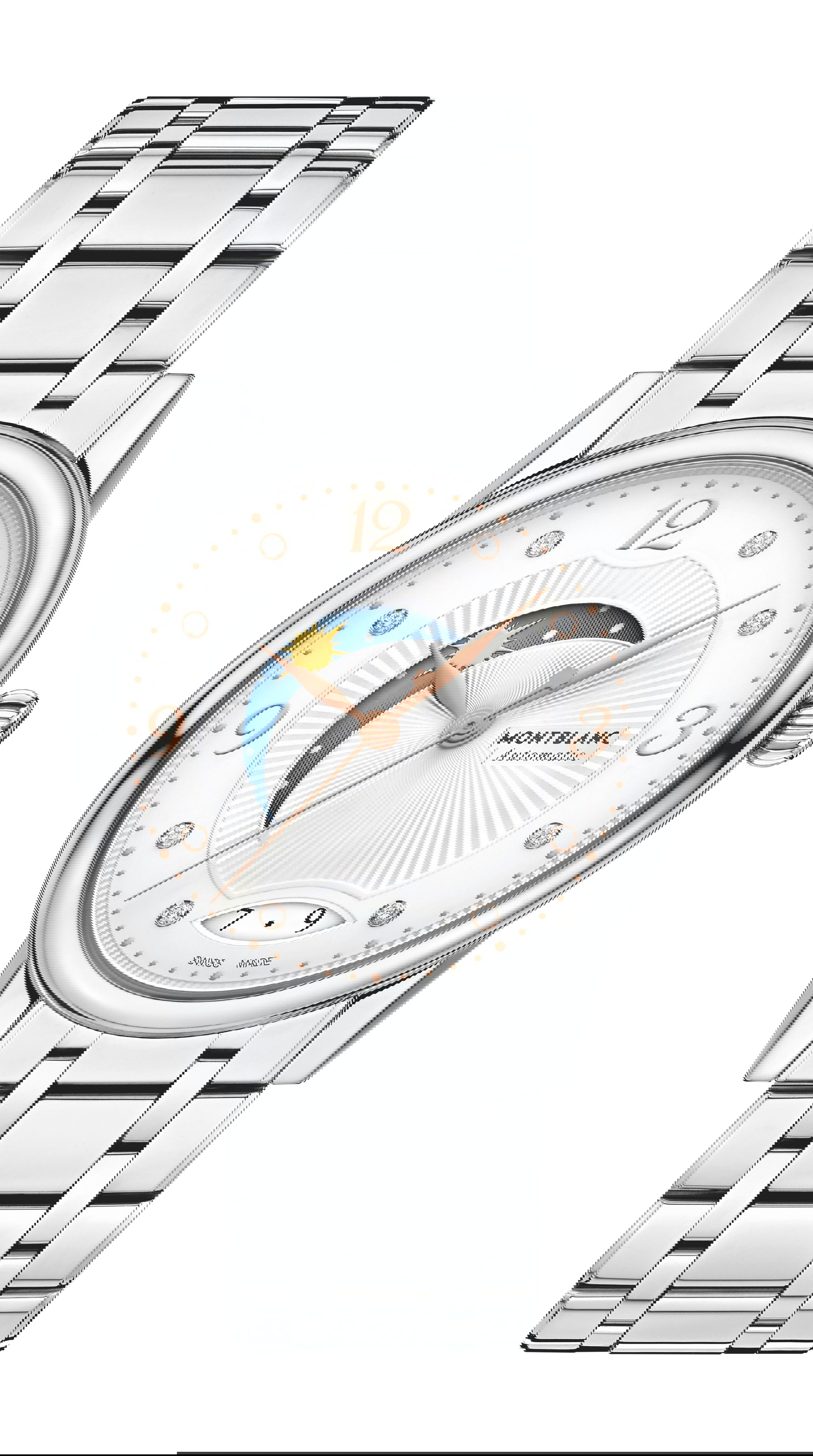 Montblanc Bohème Day & Night 34 mm luxury timepiece - detailed view