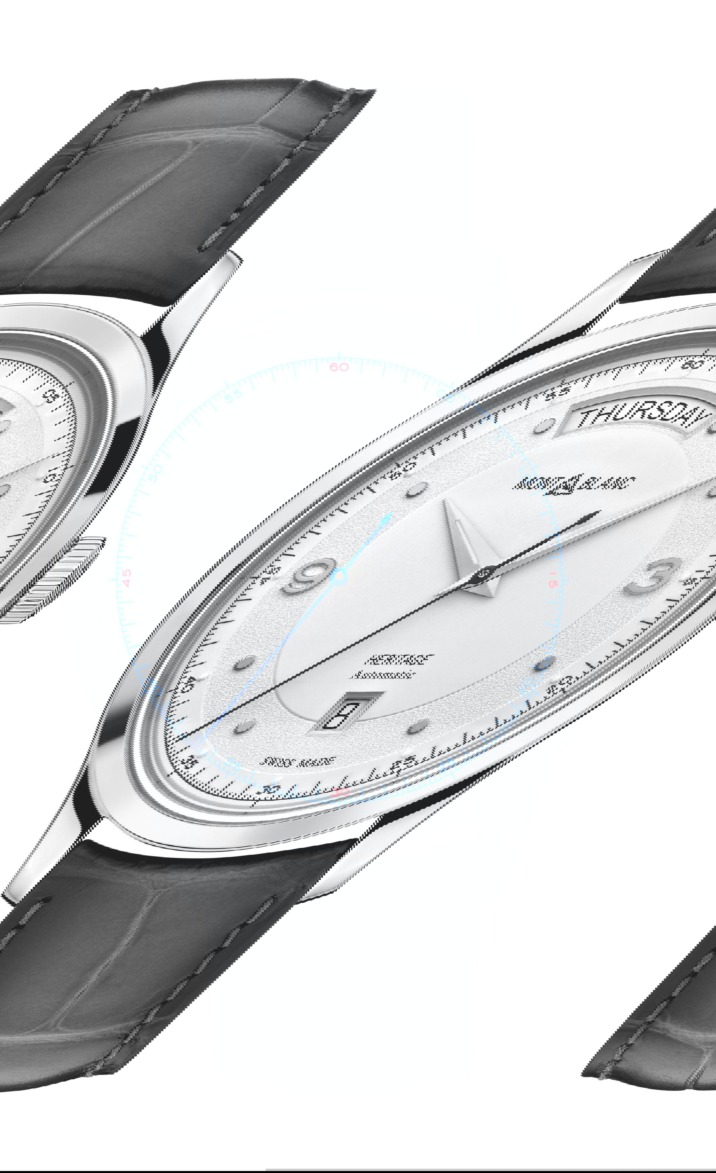 Montblanc Heritage Automatic Day Date luxury timepiece - detailed view