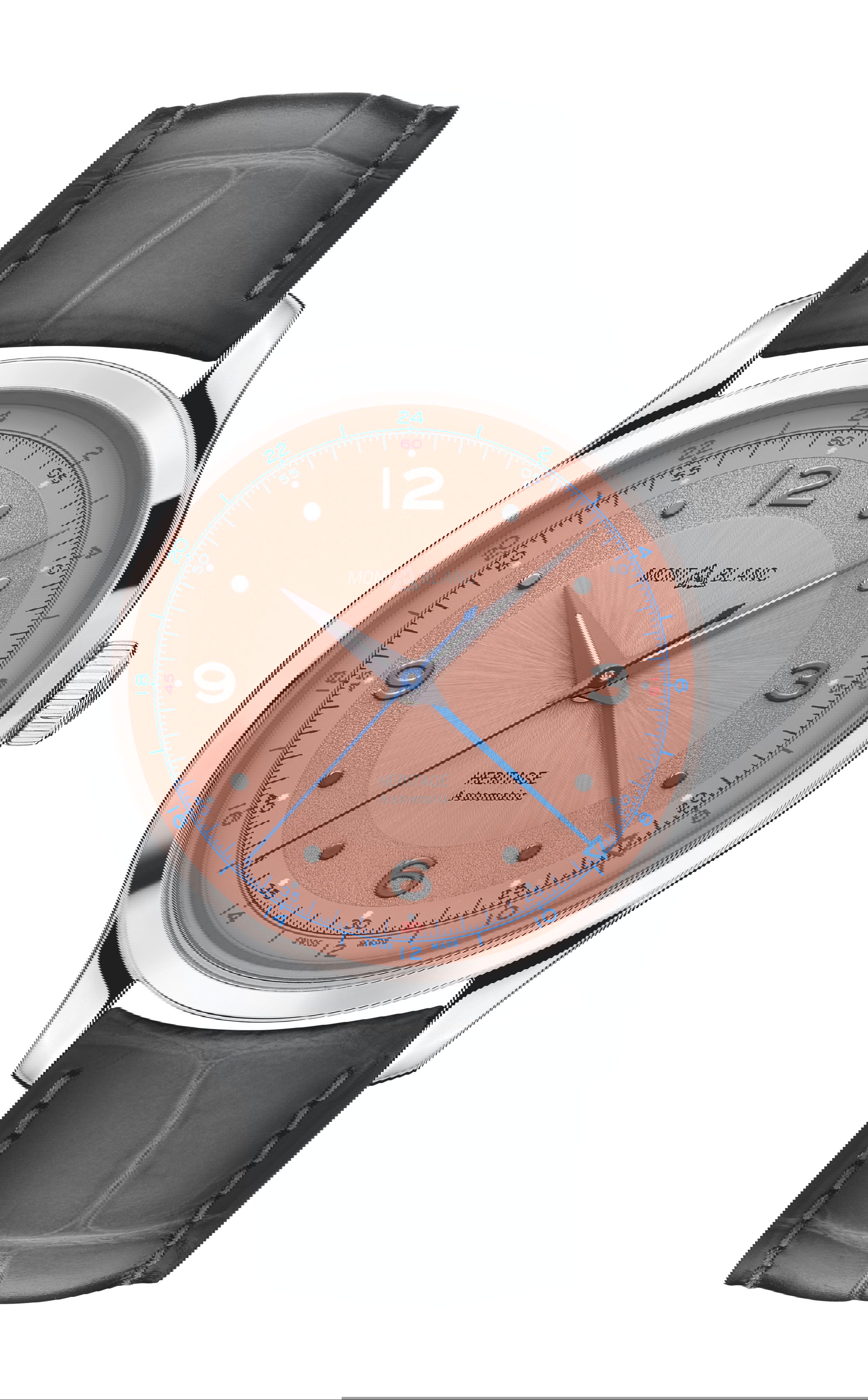 Montblanc Heritage GMT luxury timepiece - detailed view