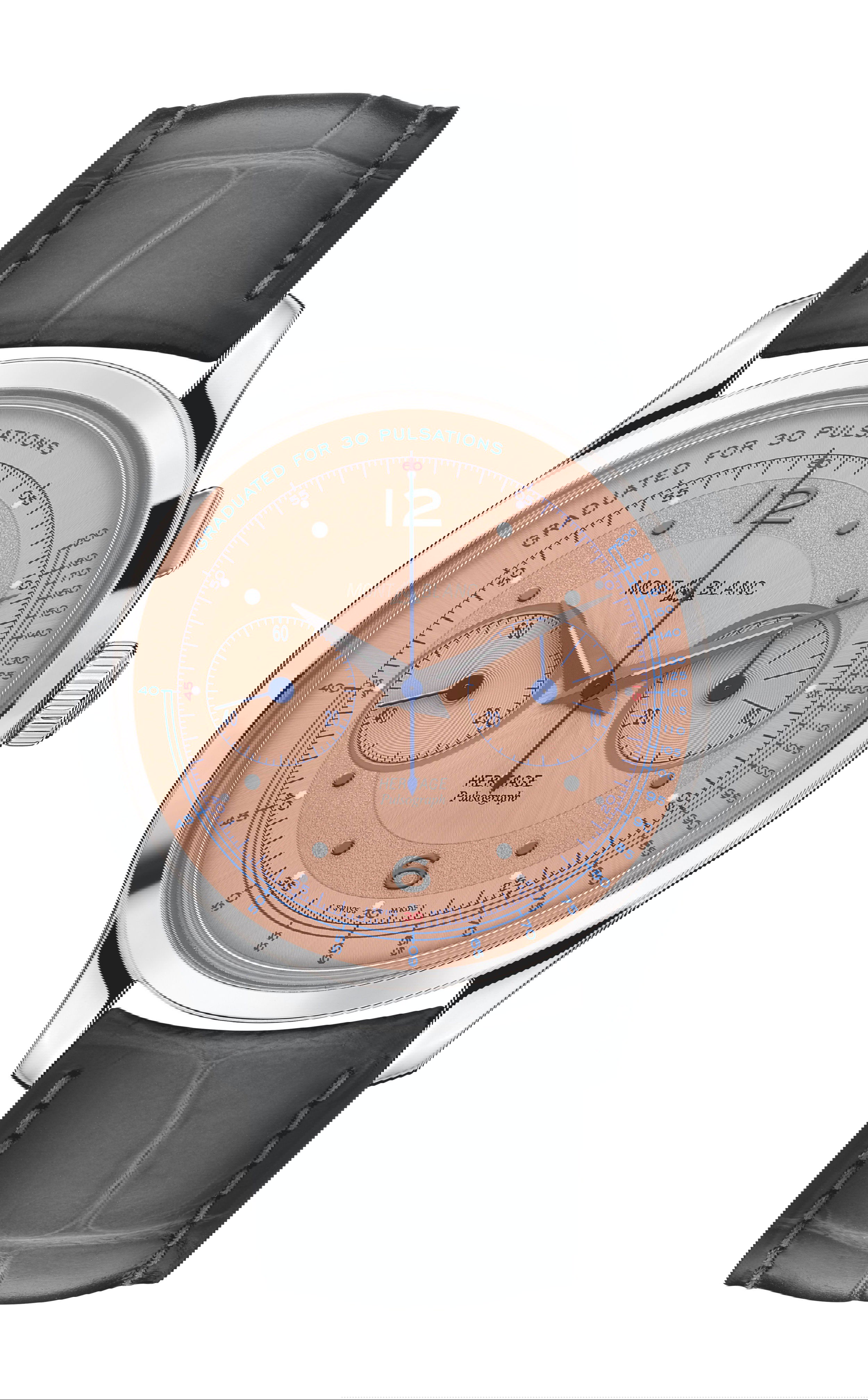 Montblanc Heritage Pulsograph Limited Edition luxury timepiece - detailed view