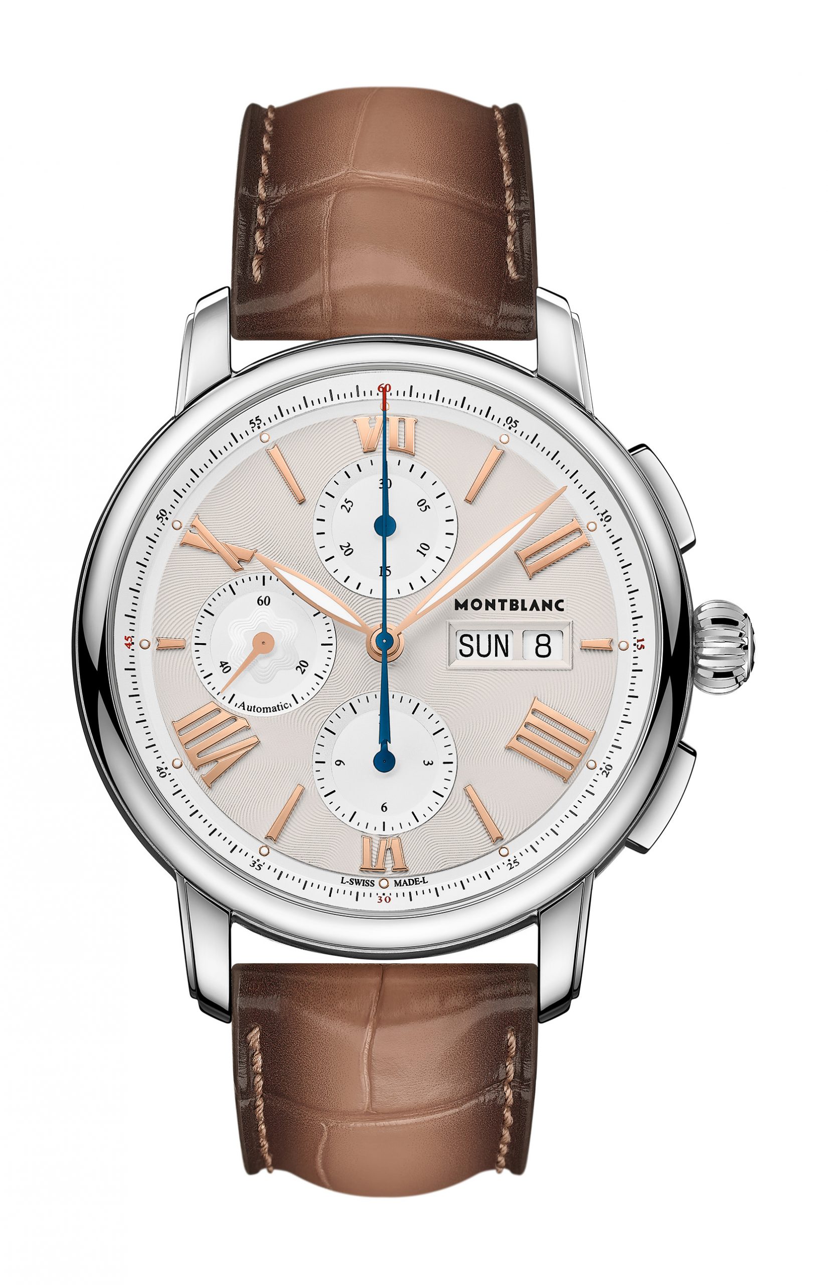 Montblanc Star Legacy Cronograph Day date luxury timepiece - detailed view