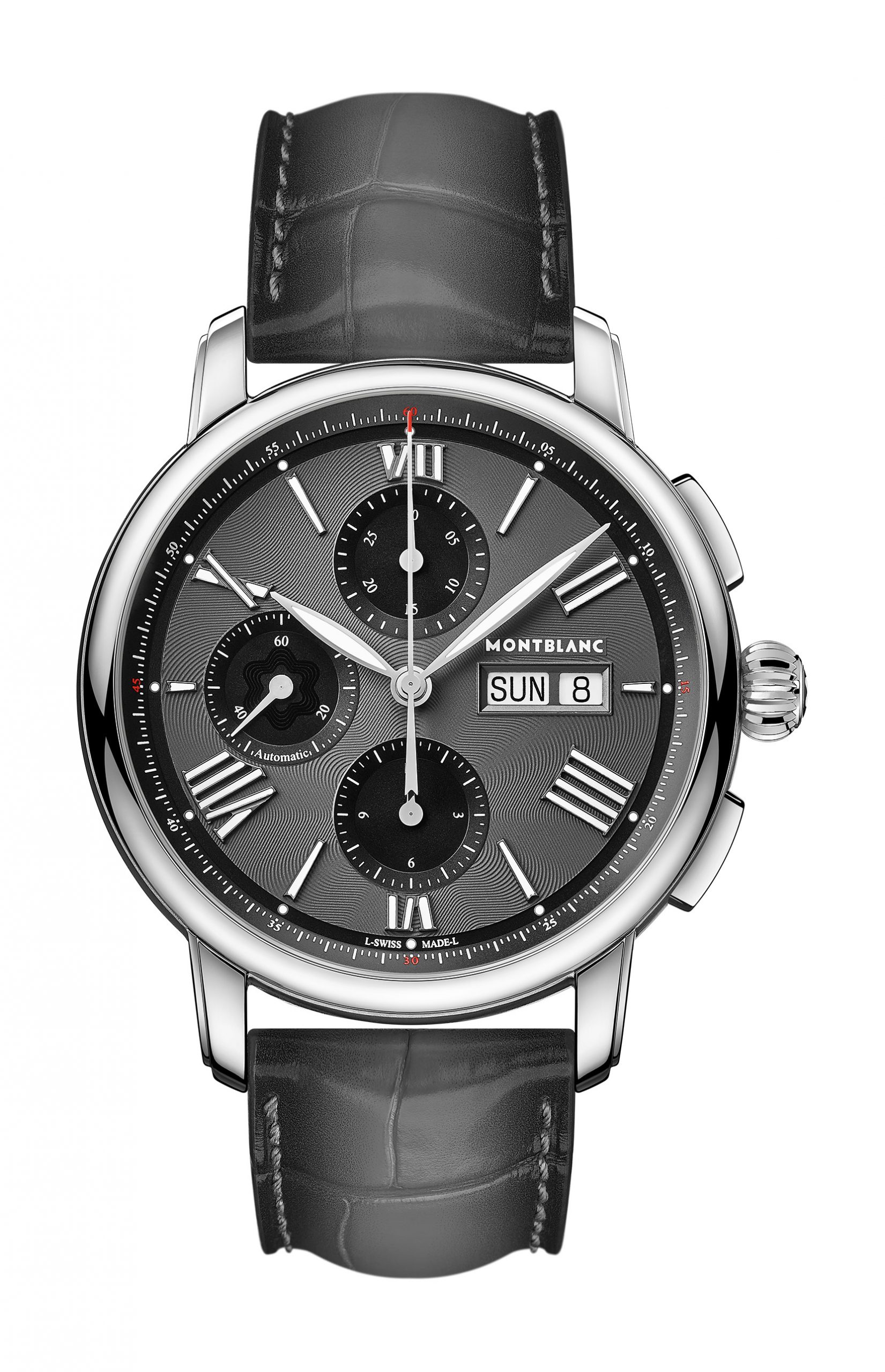 Montblanc Star Legacy Cronograph Day date luxury timepiece - detailed view