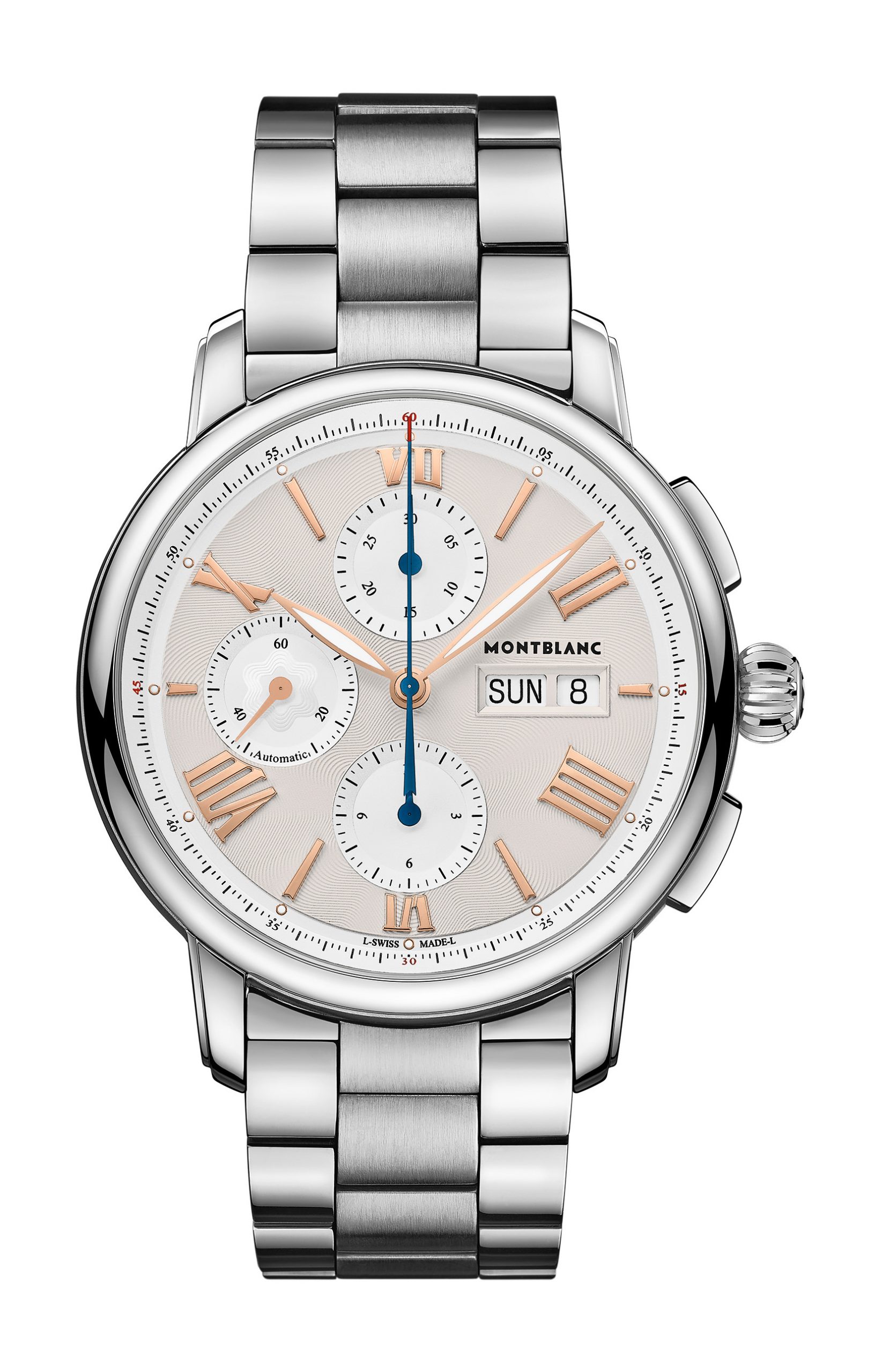 Montblanc Star Legacy Cronograph Day date luxury timepiece - detailed view