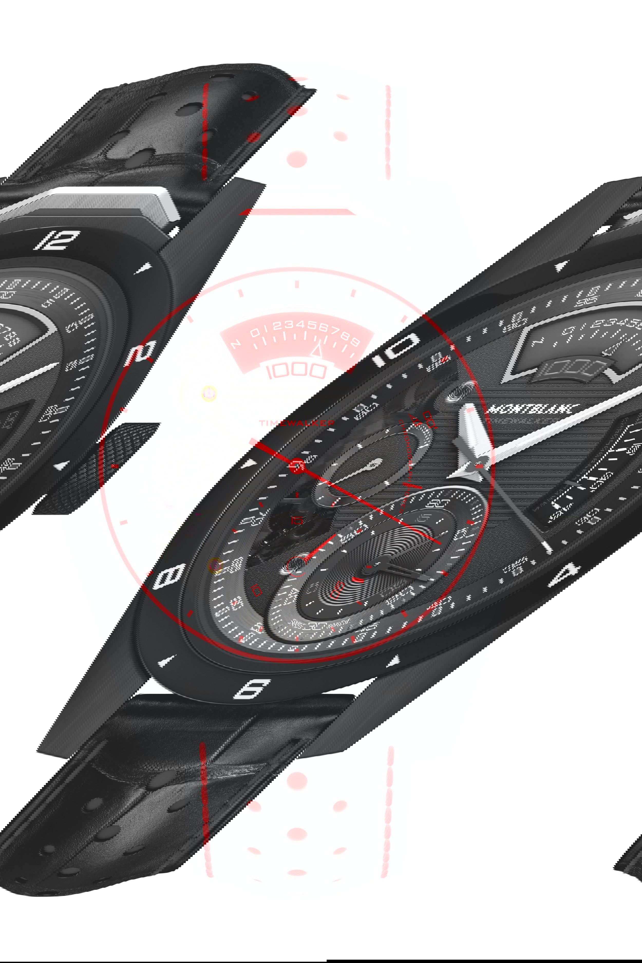 Montblanc TimeWalker Chronograph 1.000 Limited Edition luxury timepiece - detailed view