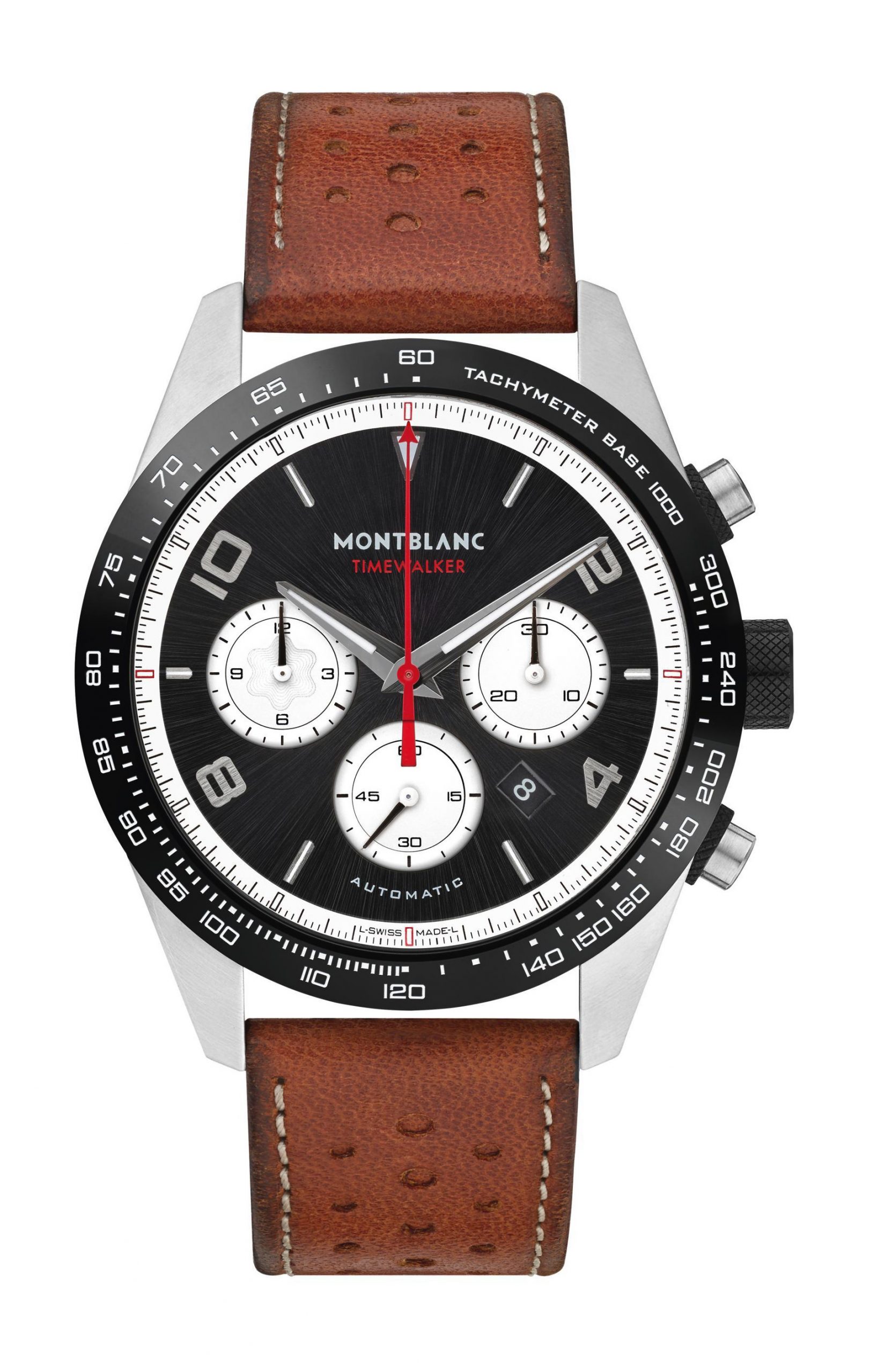 Montblanc TimeWalker Manufacture Chronograph luxury timepiece - detailed view