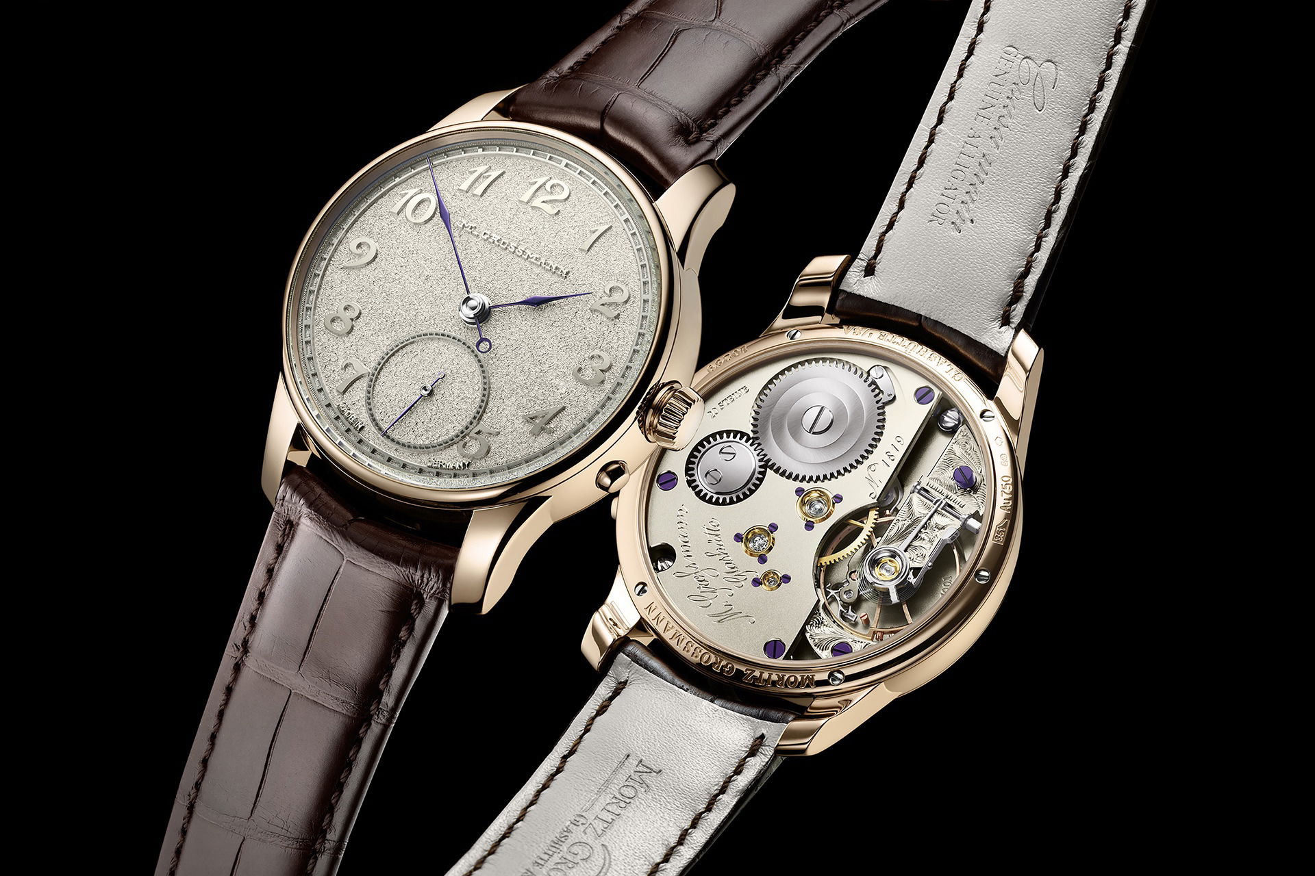 Moritz Grossmann Anniversary Tremblage Rose Gold - View 3