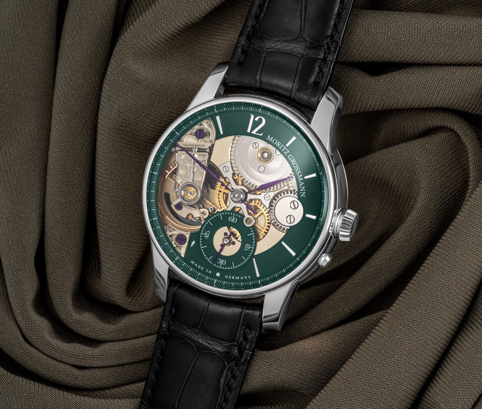Moritz Grossmann Backpage Rose Gold Green - View 3