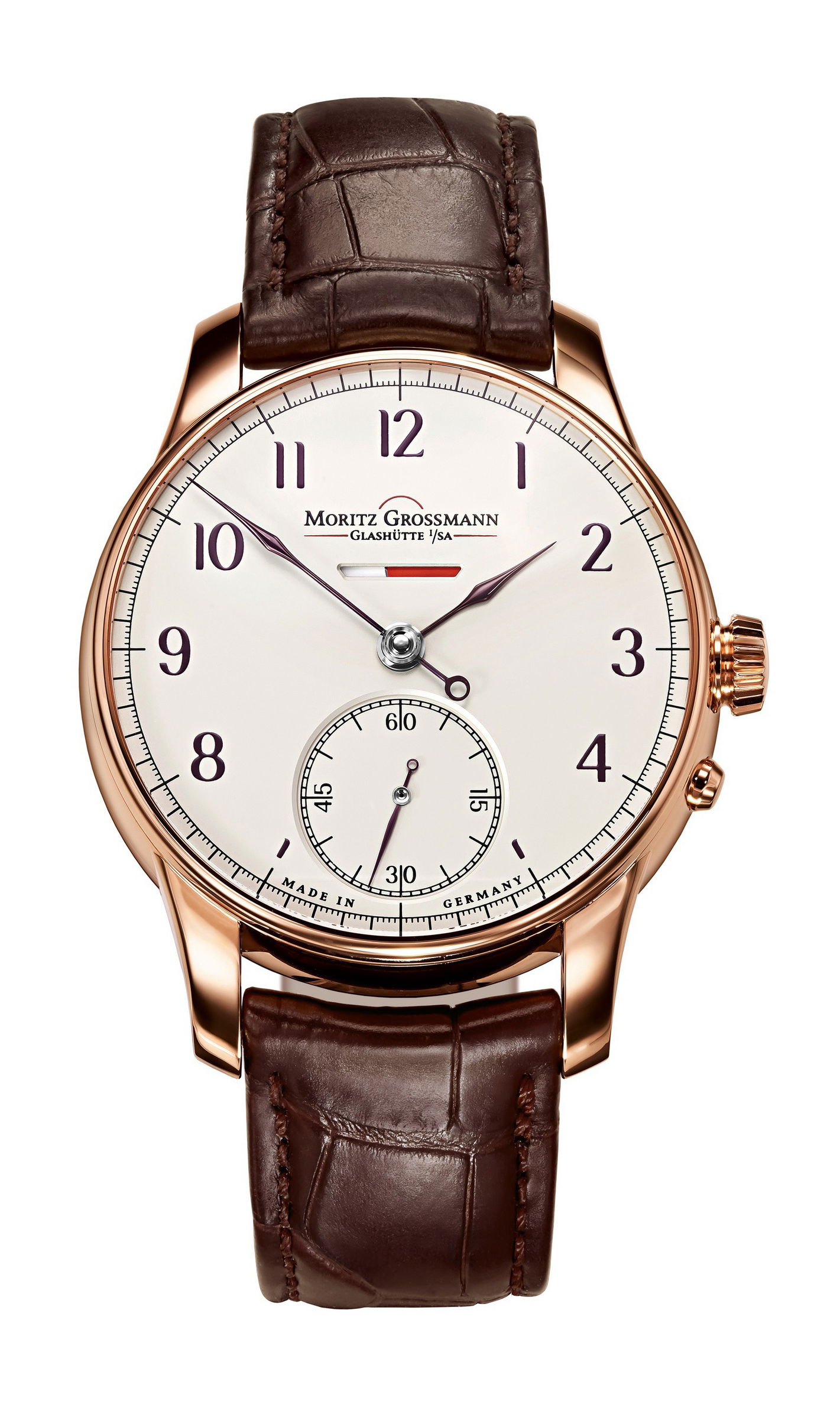Moritz Grossmann Power Reserve Rose Gold luxury timepiece - detailed view