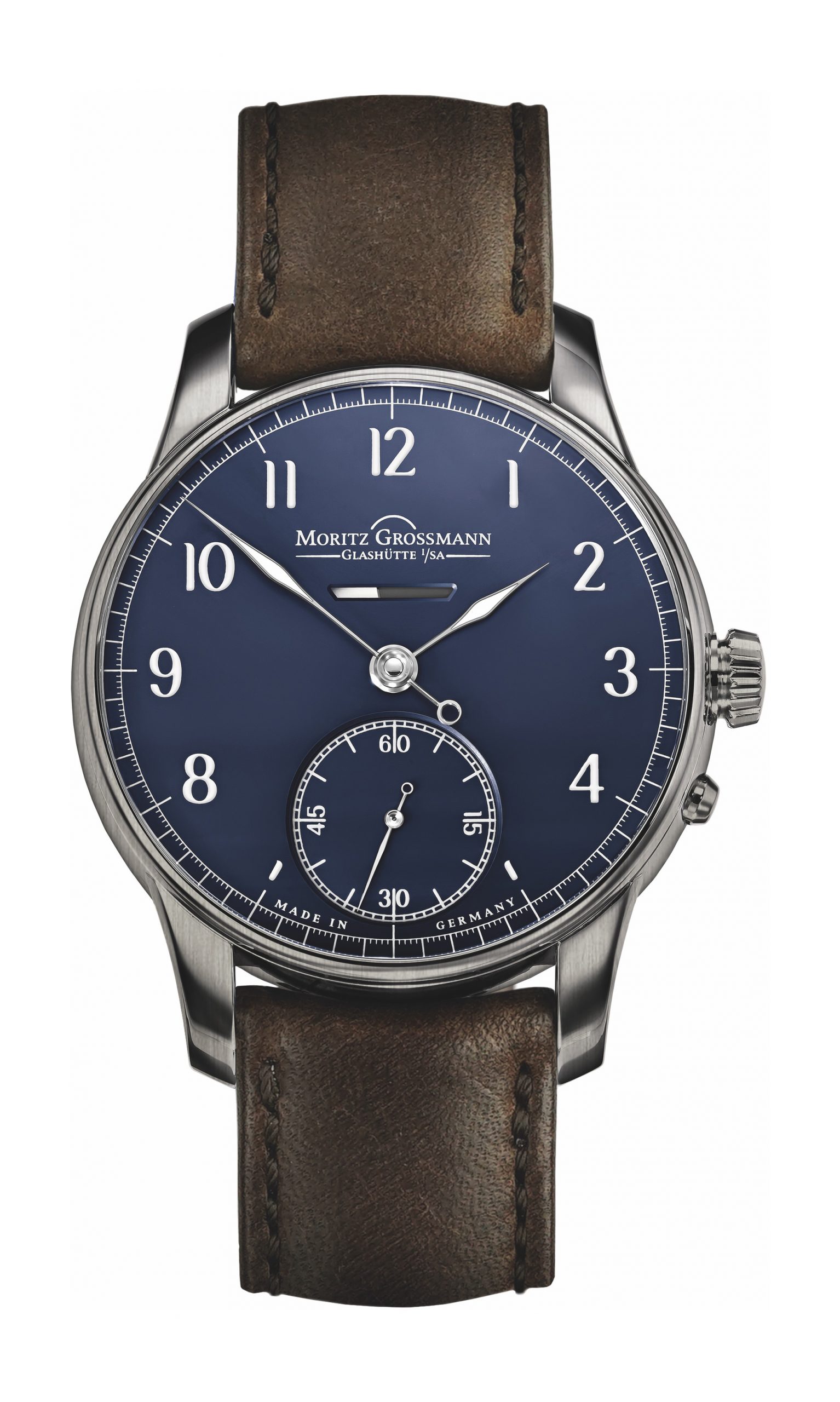Moritz Grossmann Power Reserve Stainless Steel luxury timepiece - detailed view