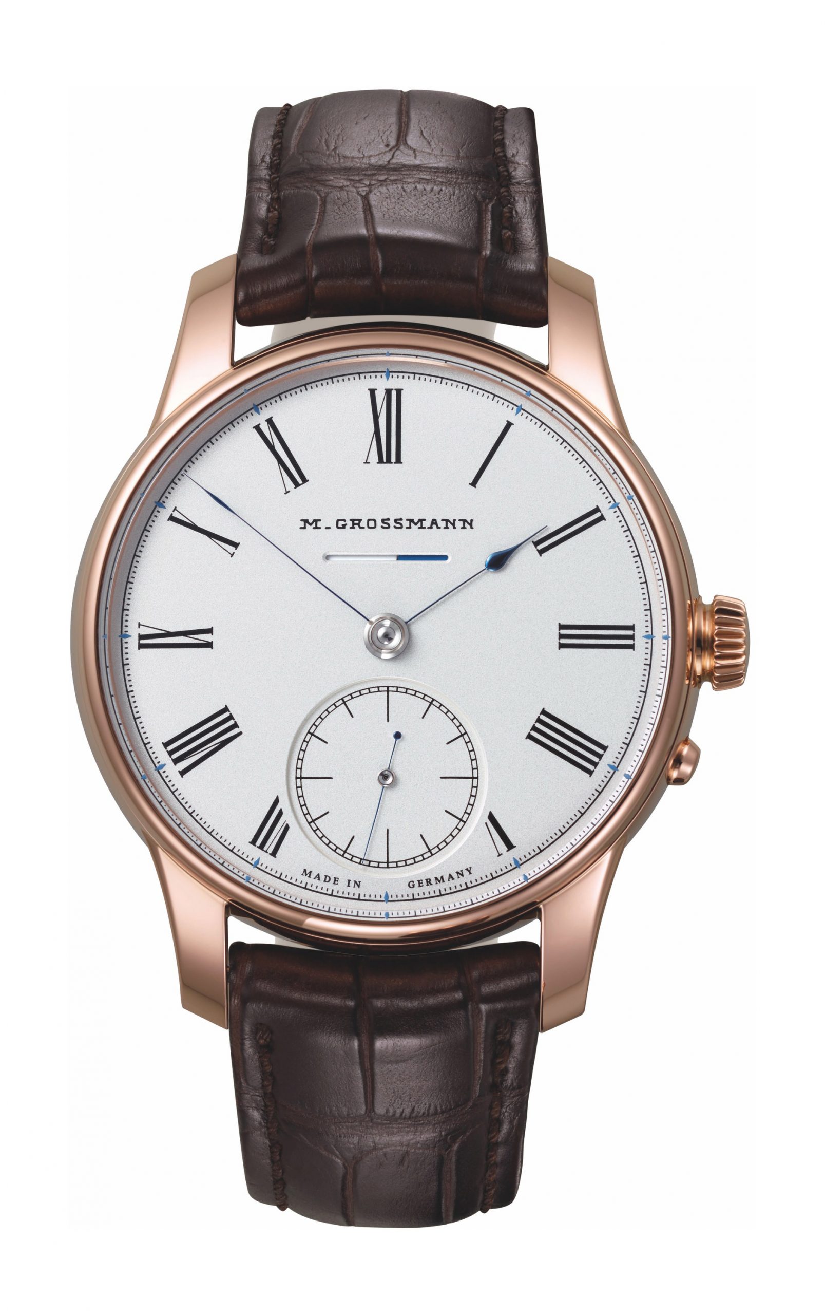 Moritz Grossmann Power Reserve Vintage Rose Gold luxury timepiece - detailed view