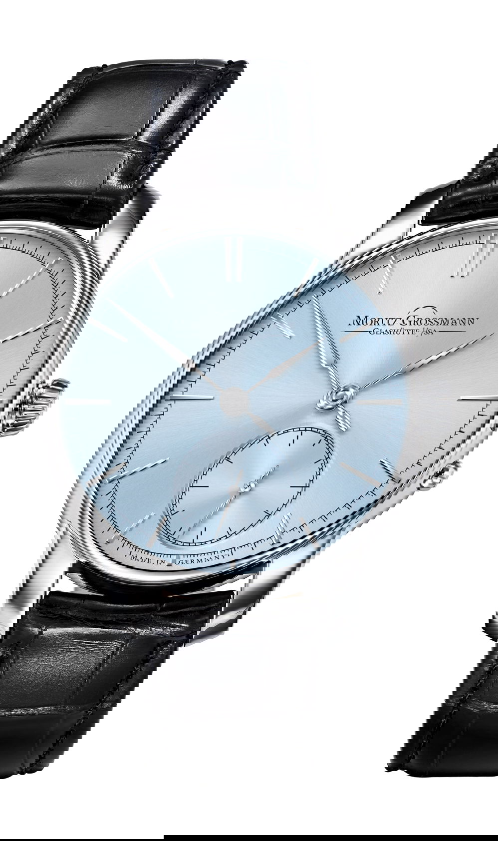 Moritz Grossmann Primavera Ice Blue luxury timepiece - detailed view