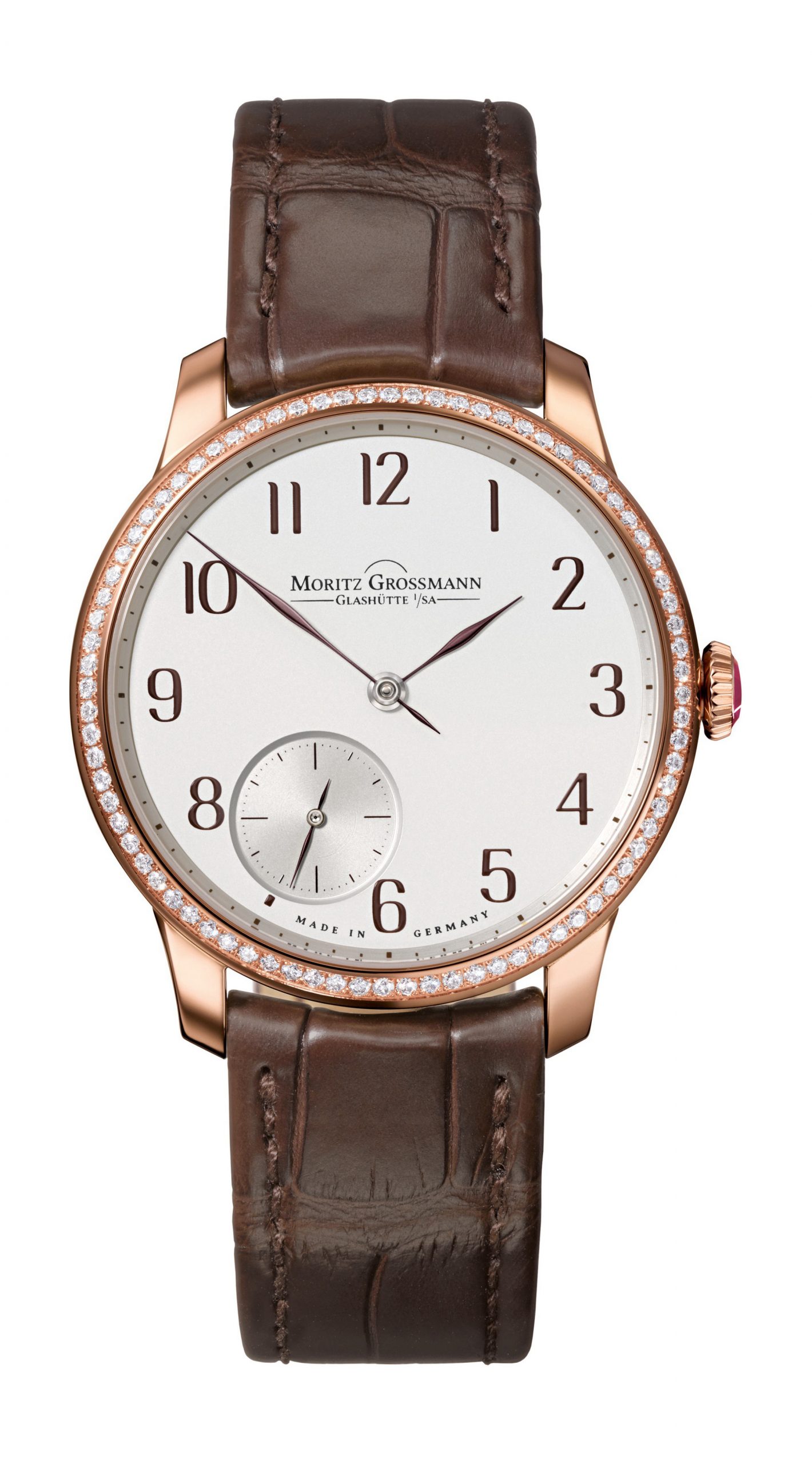 Moritz Grossmann Tefnut 36 Rose Gold luxury timepiece - detailed view