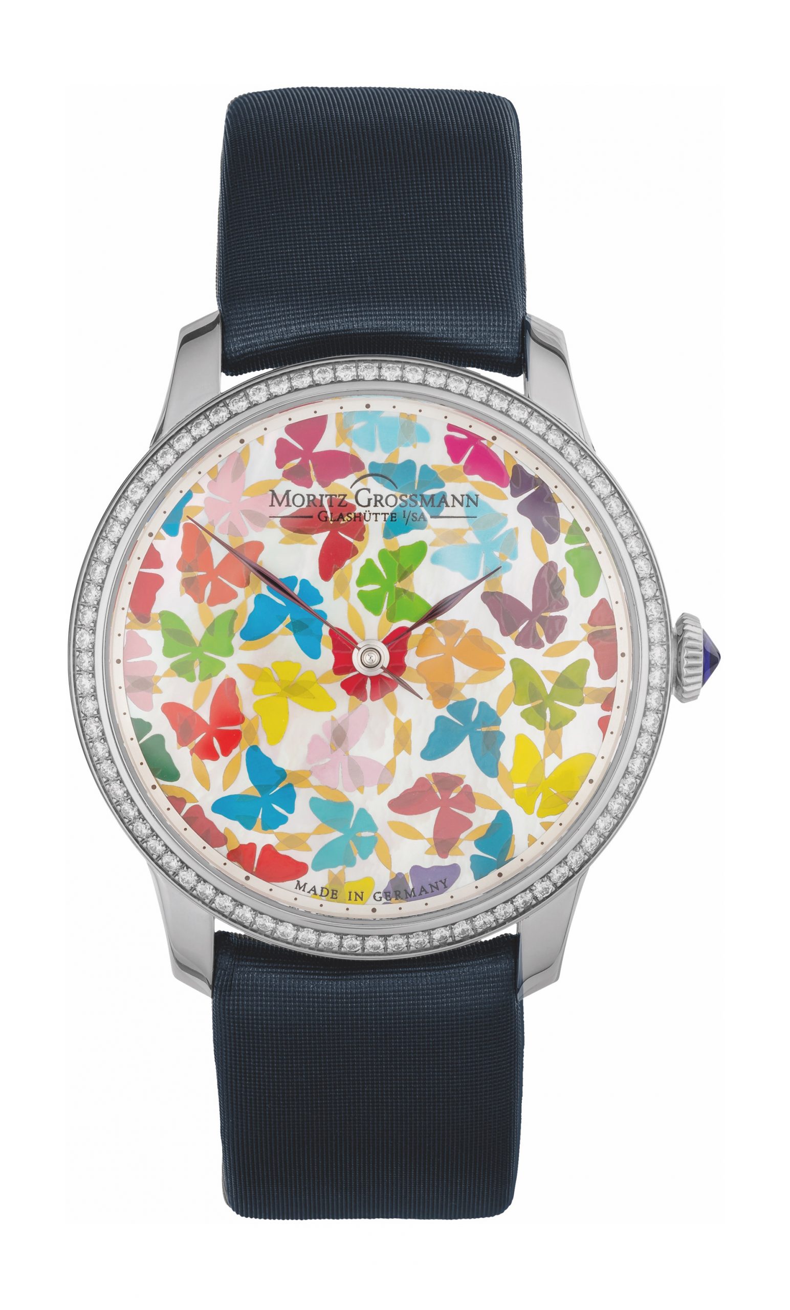 Moritz Grossmann Tefnut Lady Butterfly  White Gold luxury timepiece - detailed view