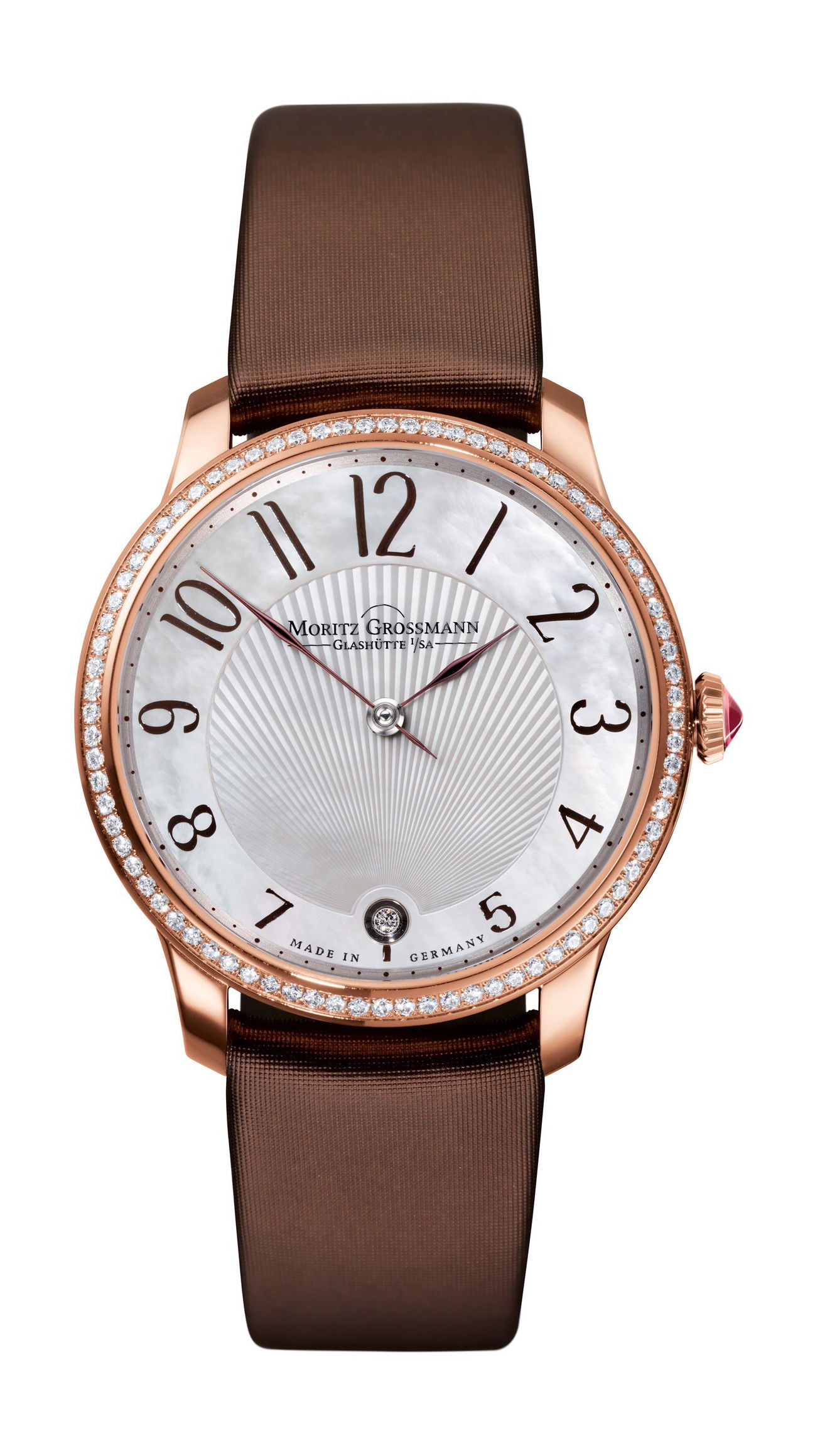 Moritz Grossmann Tefnut Lady Rose Gold Diamond luxury timepiece - detailed view