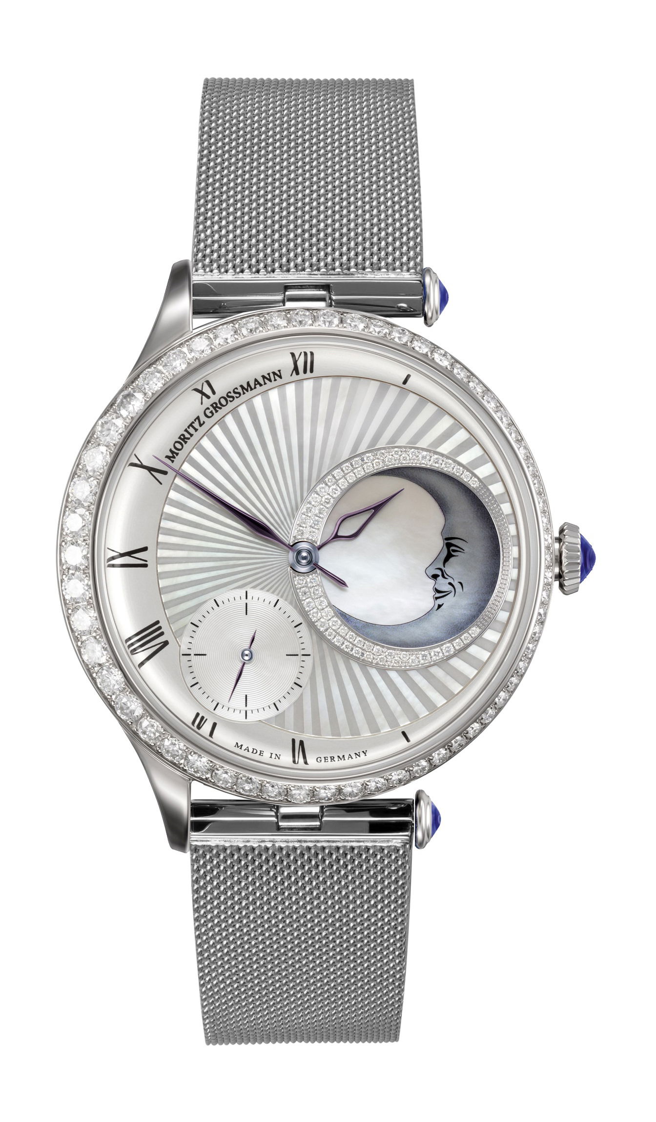 Moritz Grossmann Tefnut Sleeping Beauty Milanaise Limited Edition luxury timepiece - detailed view