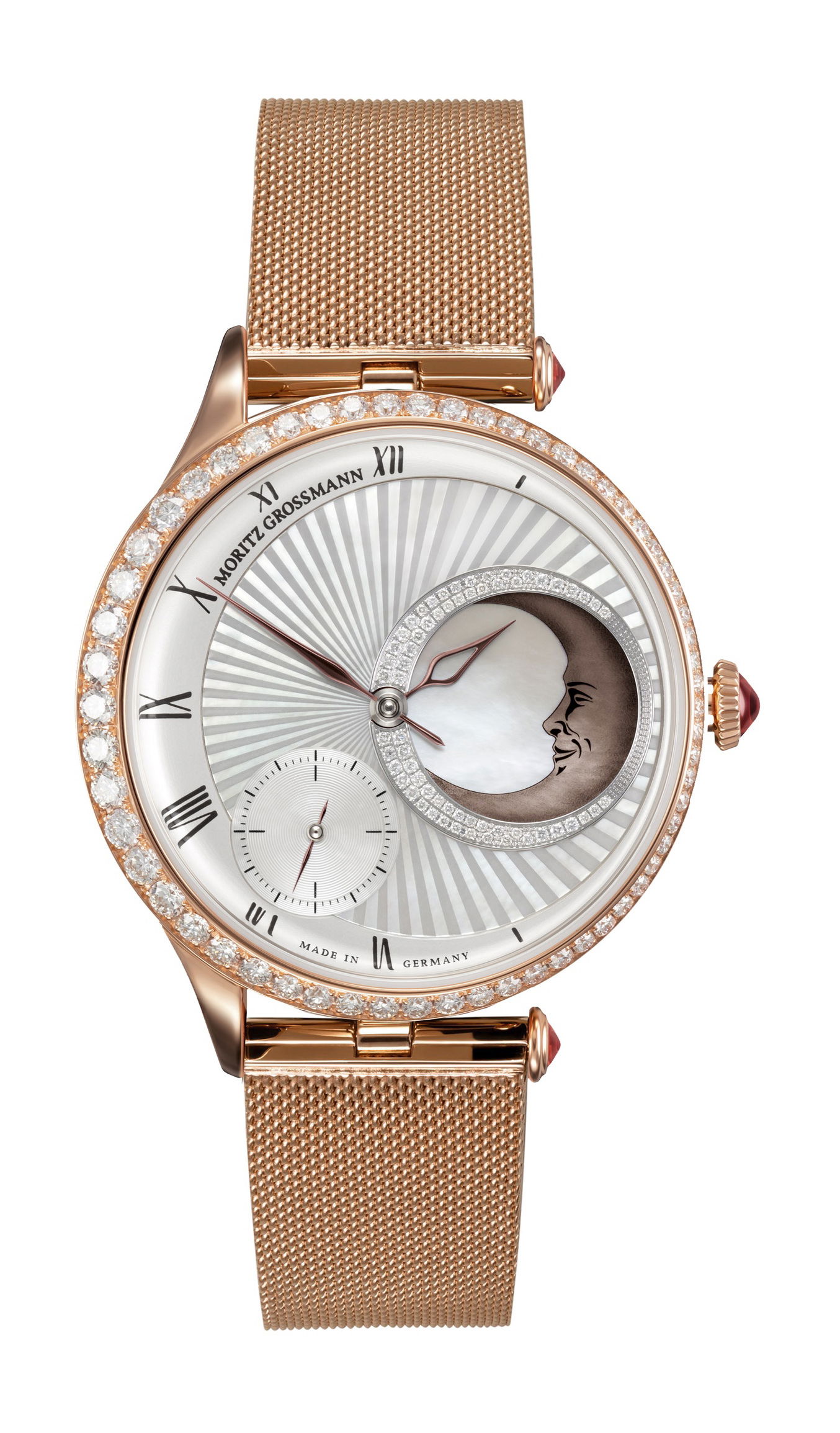 Moritz Grossmann Tefnut Sleeping Beauty Milanaise Limited Edition luxury timepiece - detailed view