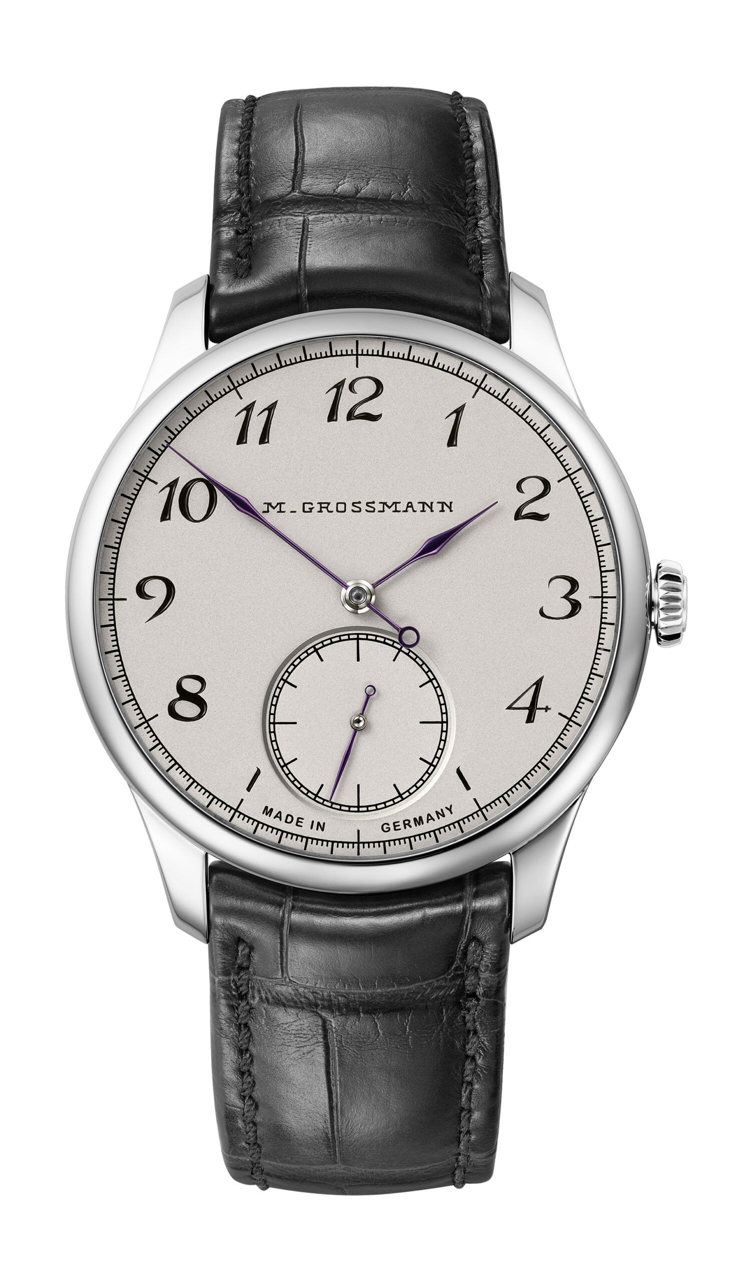 Moritz Grossmann Tefnut Stainless Steel luxury timepiece - detailed view