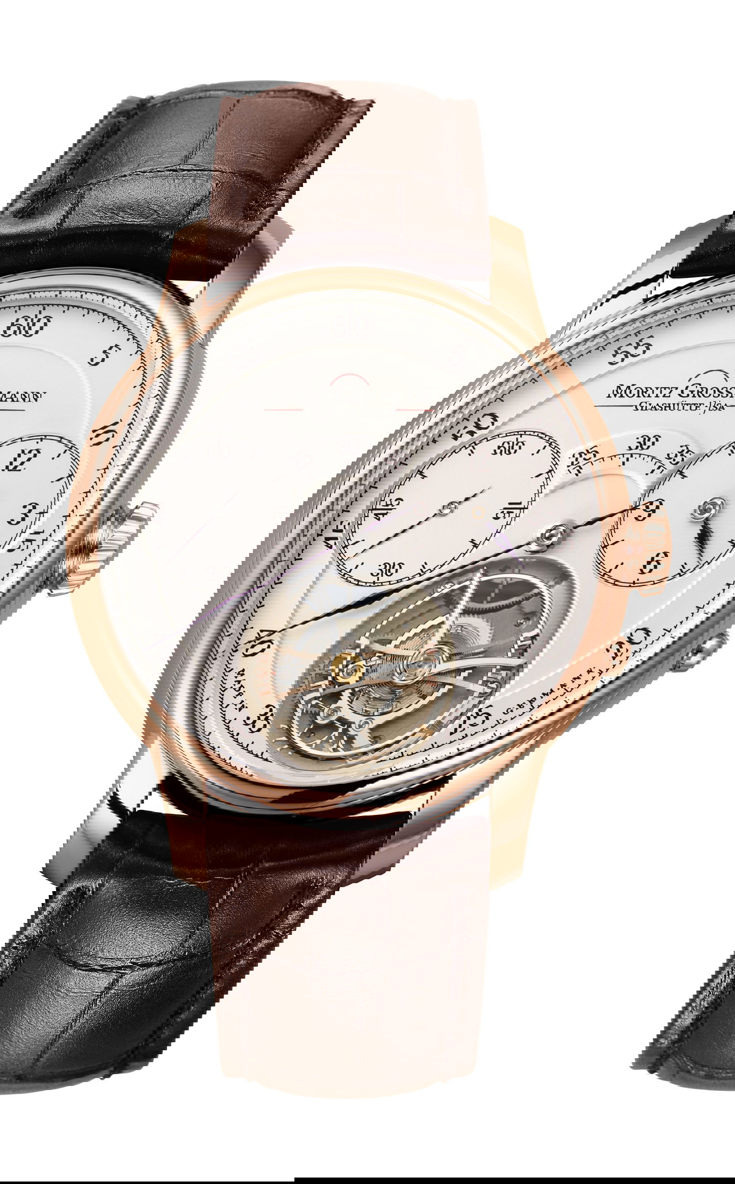 Moritz Grossmann Tourbillon Rose Gold Limited Edition luxury timepiece - detailed view