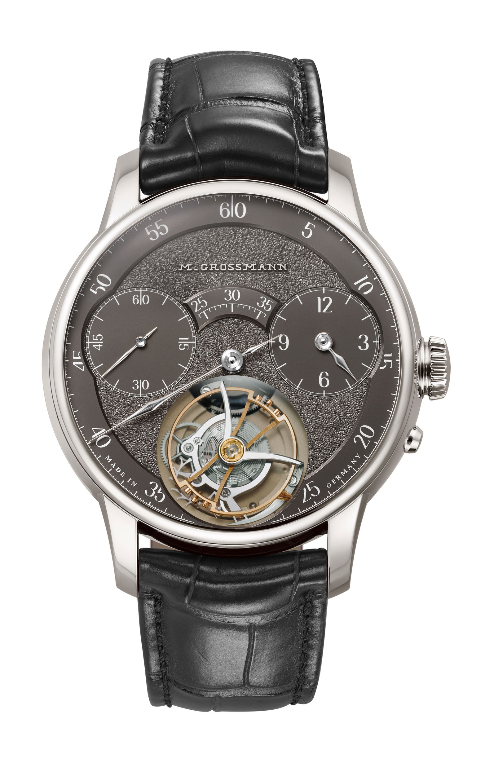 Moritz Grossmann Tourbillon Tremblage luxury timepiece - detailed view