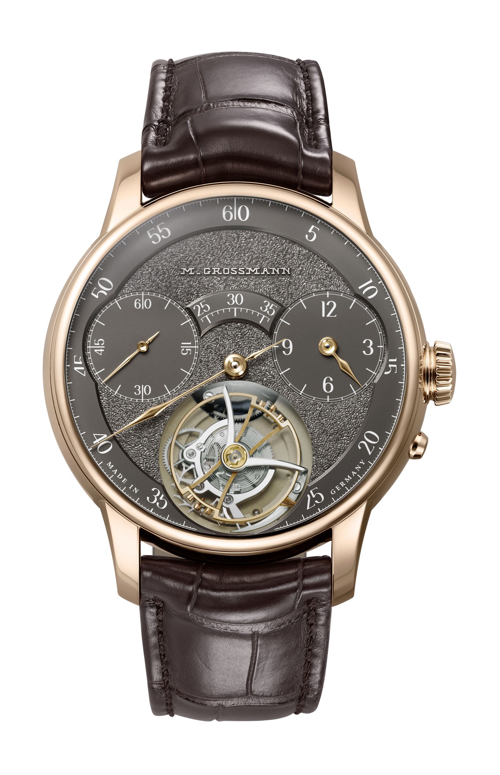 Moritz Grossmann Tourbillon Tremblage luxury timepiece - detailed view