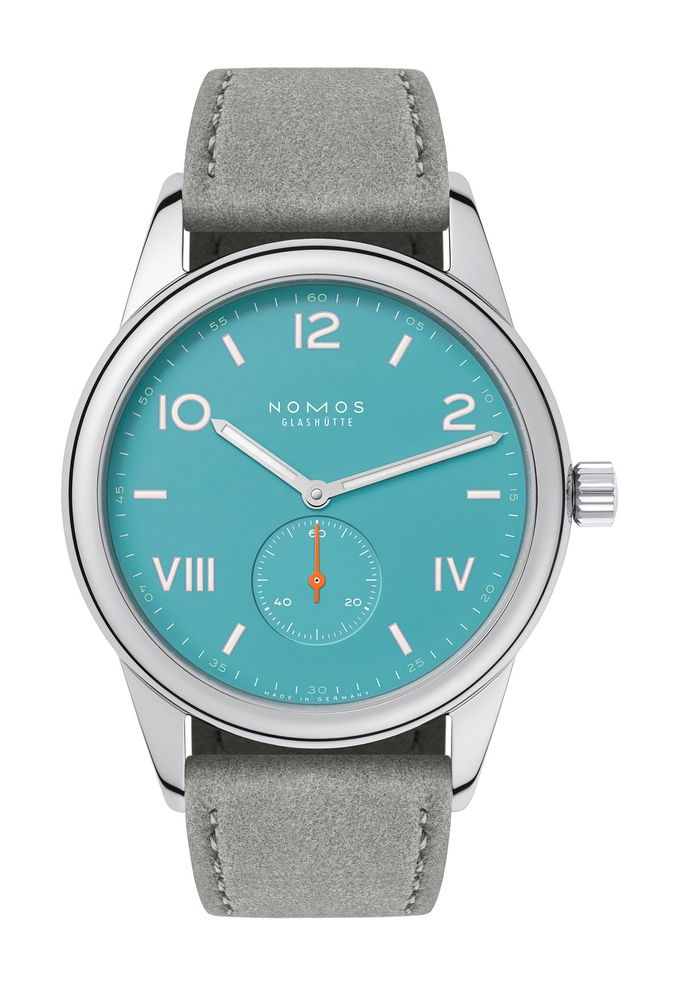 Nomos Glashütte Club Campus 38 Non Endless Blue luxury timepiece - detailed view