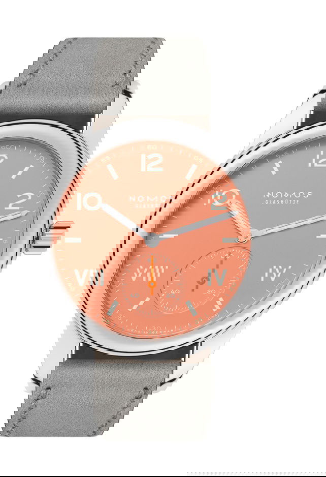 Nomos Glashütte Club Campus 36 Cream Coral luxury timepiece - detailed view