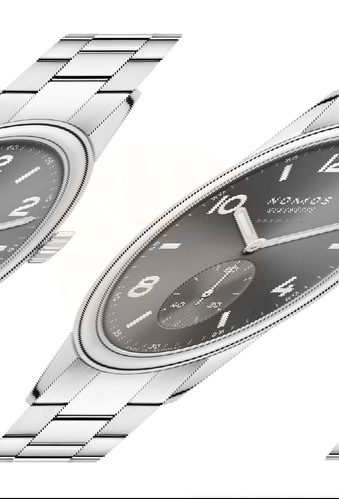 Nomos Glashütte Club Sport neomatik 39 smoke luxury timepiece - detailed view