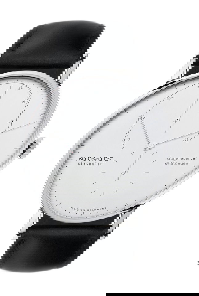 Nomos Glashütte Lambda White gold luxury timepiece - detailed view