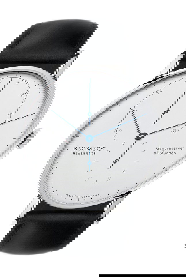 Nomos Glashütte Lambda White gold luxury timepiece - detailed view