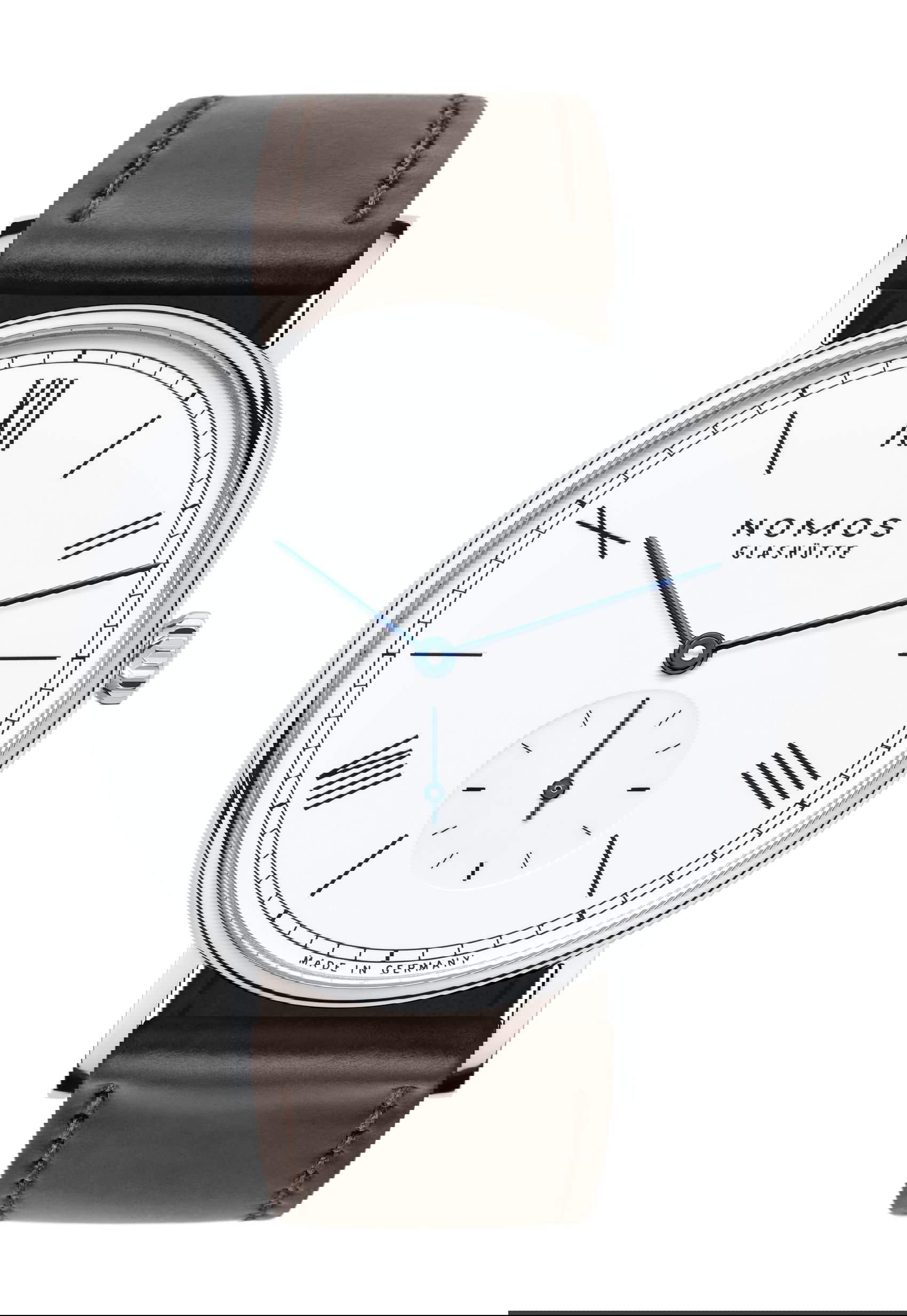 Nomos Glashütte Ludwig 38 luxury timepiece - detailed view