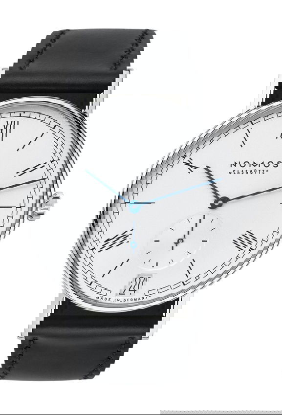 Nomos Glashütte Ludwig 38 date luxury timepiece - detailed view