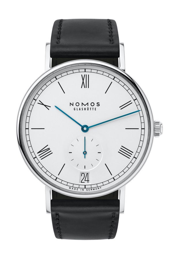 Nomos Glashütte Ludwig automatic date luxury timepiece - detailed view
