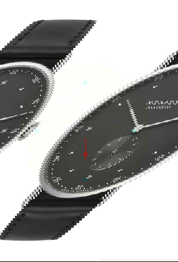 Nomos Glashütte Metro 38 urban gray luxury timepiece - detailed view
